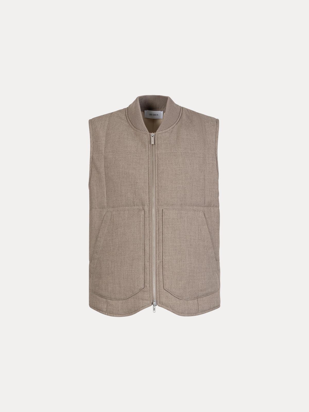 GAFFISTORE MERCURY MELANGE VEST DARK SAND MELANGE LES DEUX