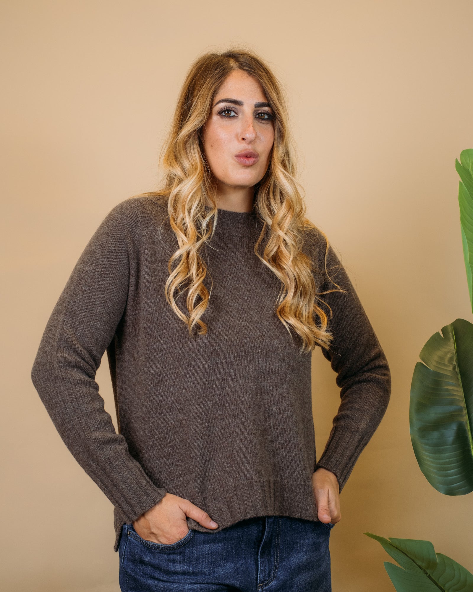 Maglia Boxy Tabacco 255C8107 067 Anis 