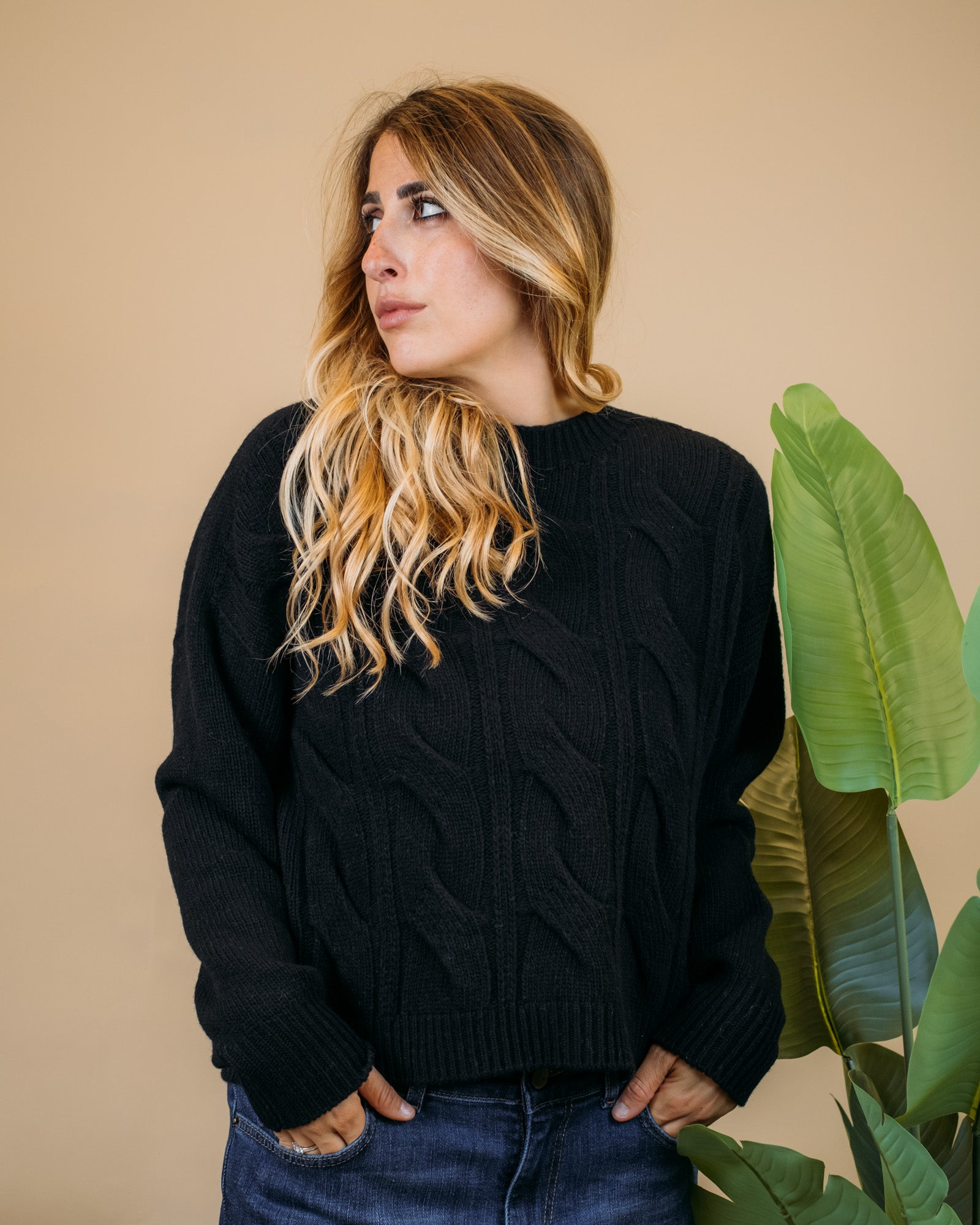 Girocollo Trecce Nero 255C8125 029 Anis 