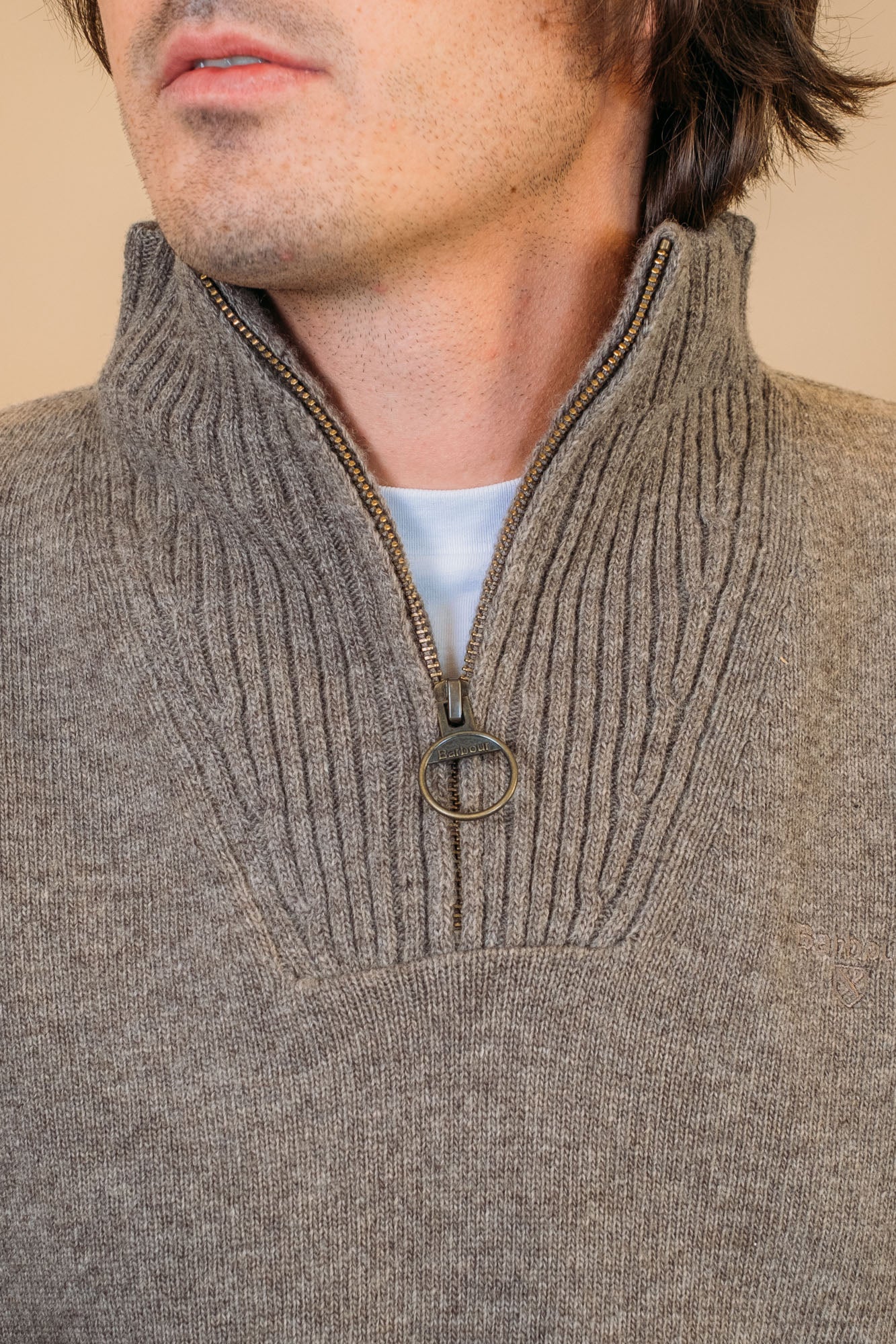 Essential Wool Half zip MKN0339 ST52 Barbour 