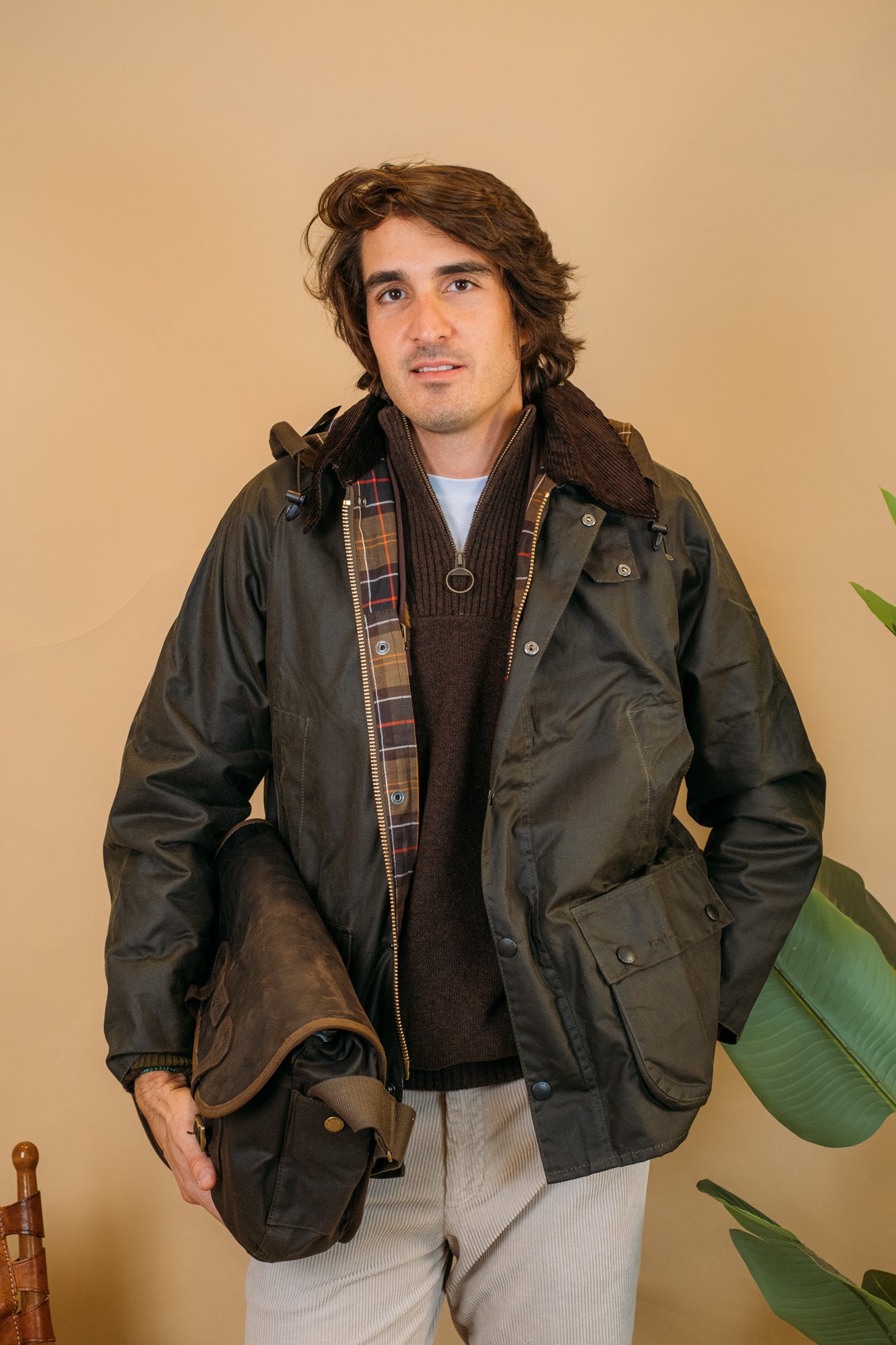 Wax Leather Tarras UBA0003 OL71 Barbour 