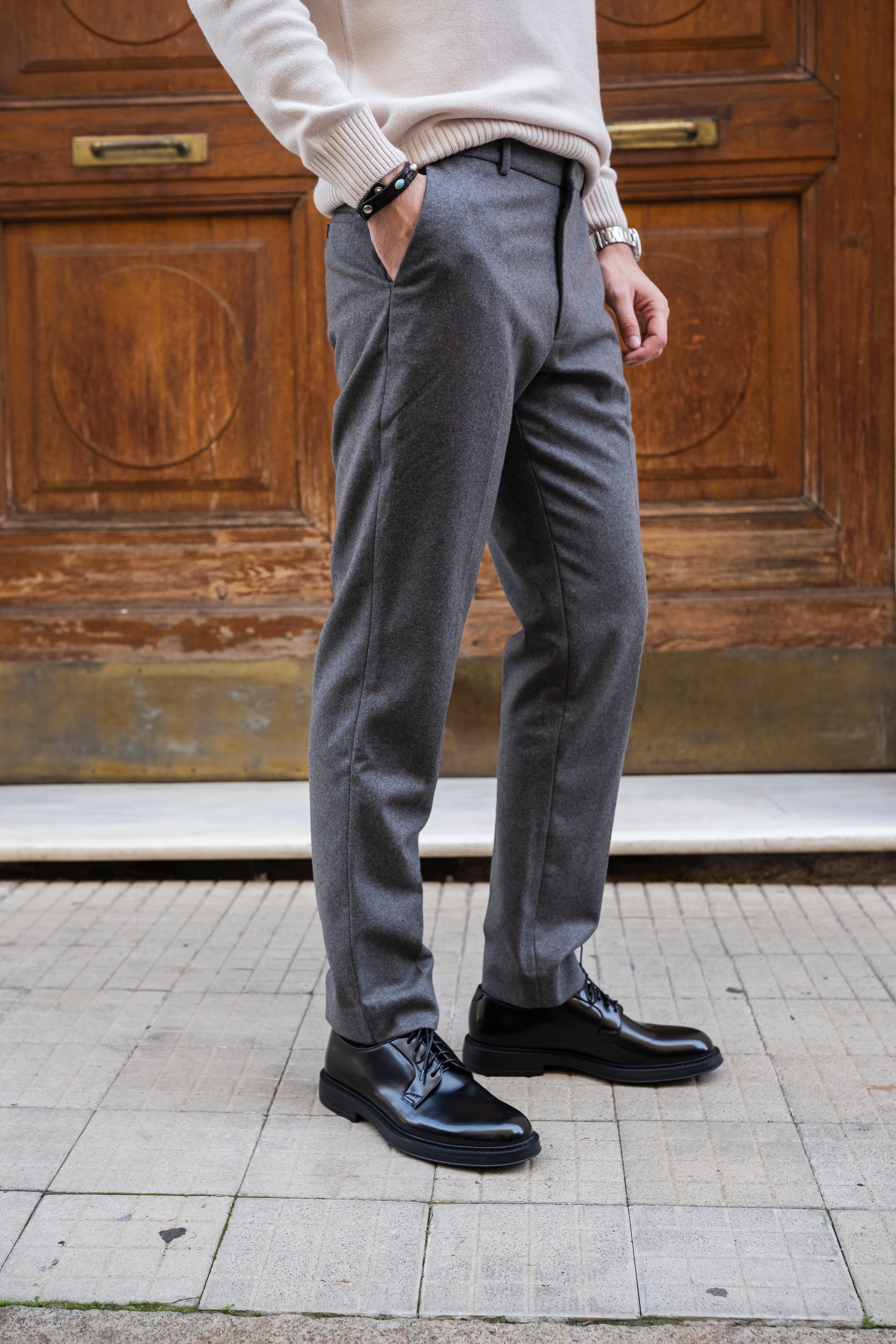 Pantalone in Lana CN4593423 ANTRACITE MELANGE Circolo 1901 