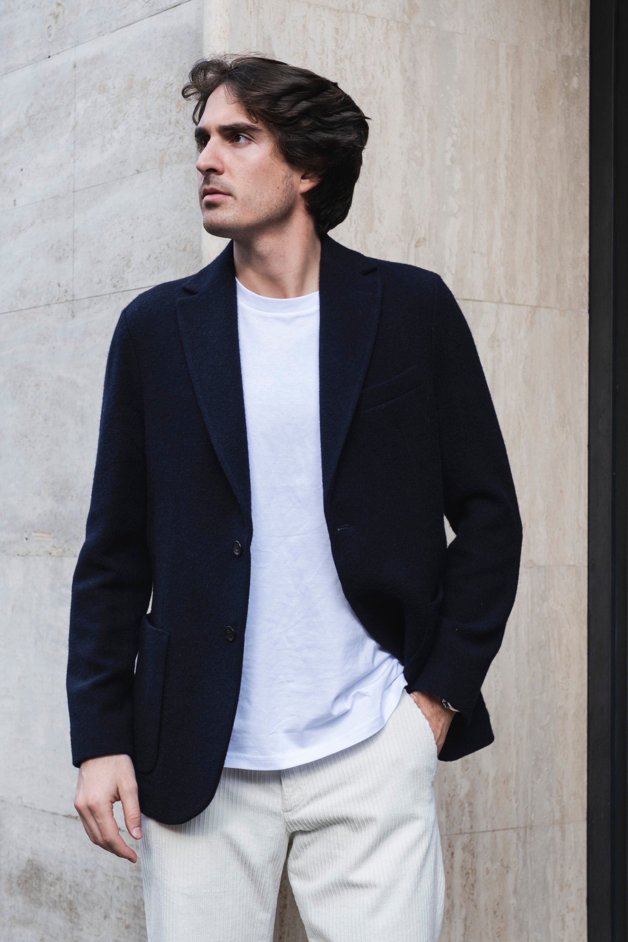 Giacca in Lana e Cashmere CN4606005 BLU NOTTE Circolo 1901 