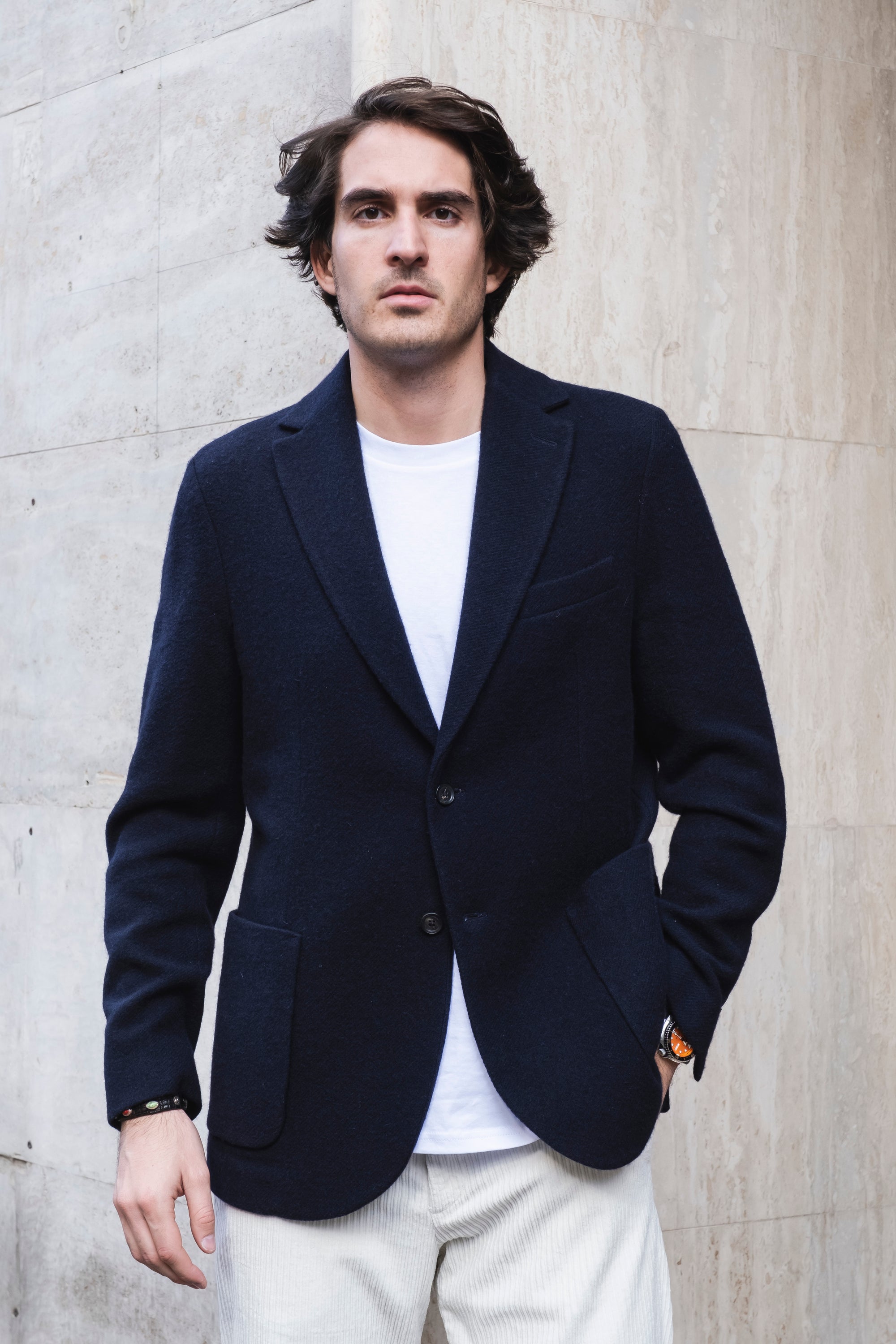 Giacca in Lana e Cashmere CN4606005 BLU NOTTE Circolo 1901 