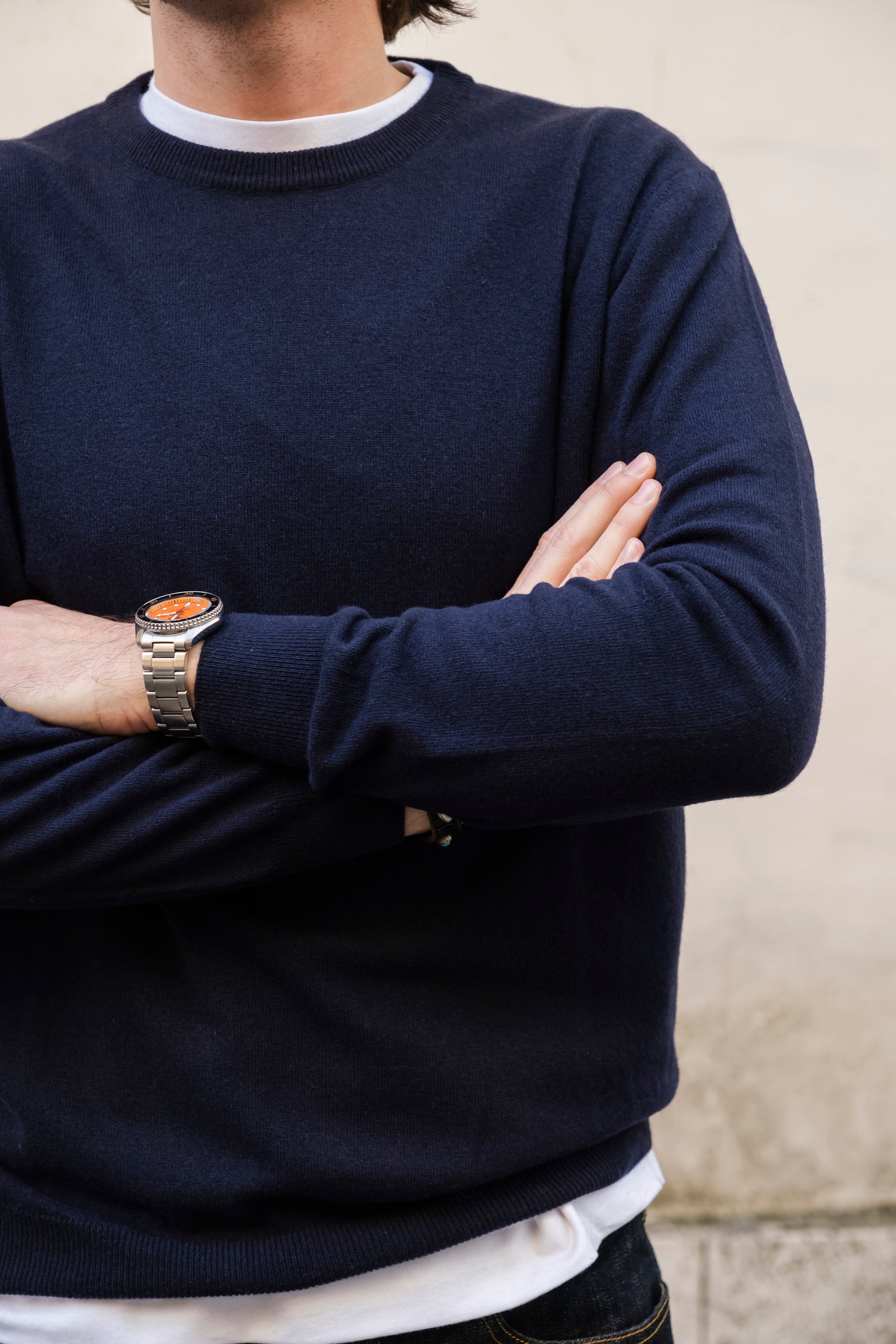 Girocollo Misto Cashmere MA7065BLU BLU Gaffi 