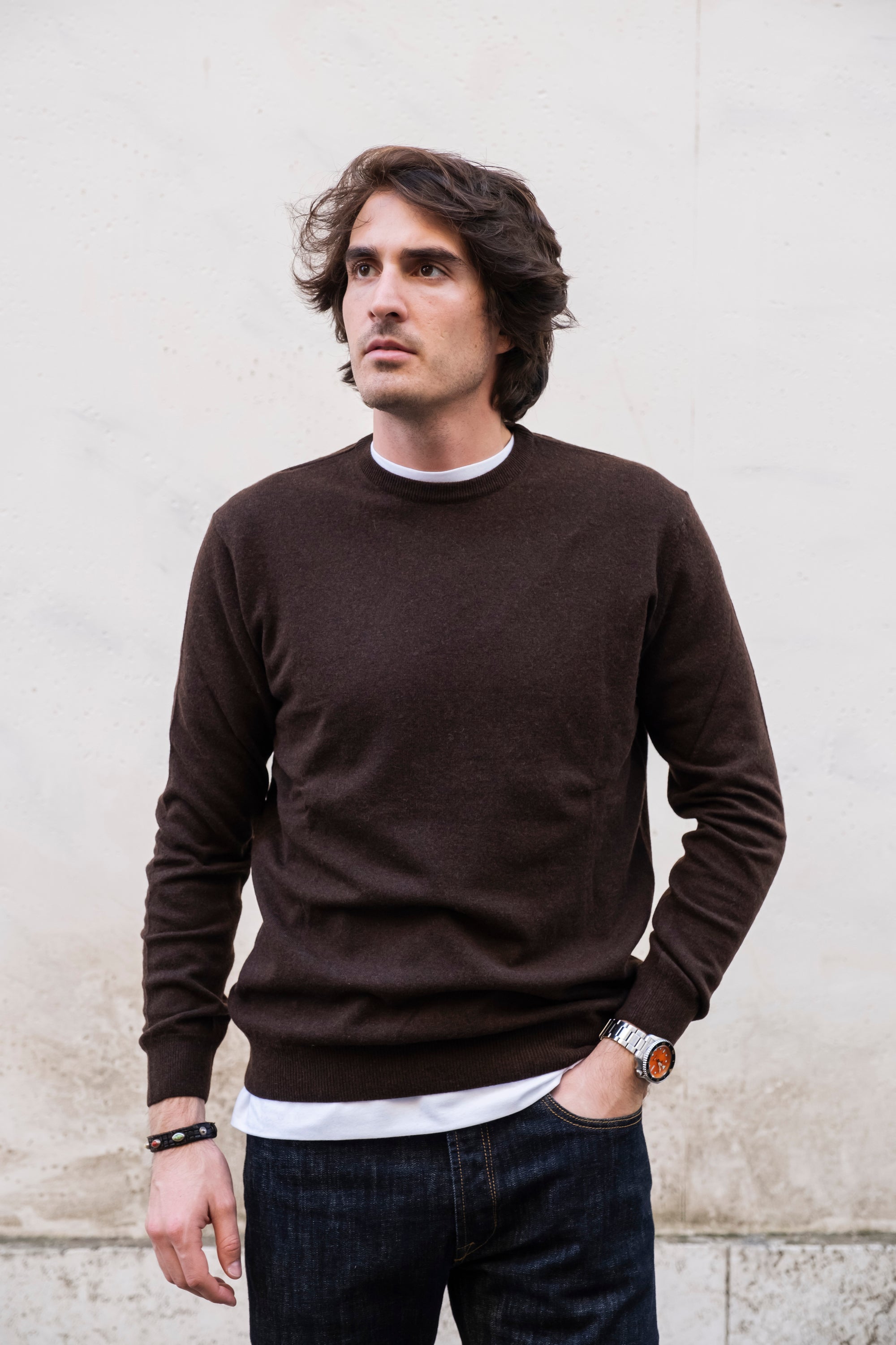 Girocollo Misto Cashmere MA7065MORO MORO Gaffi 