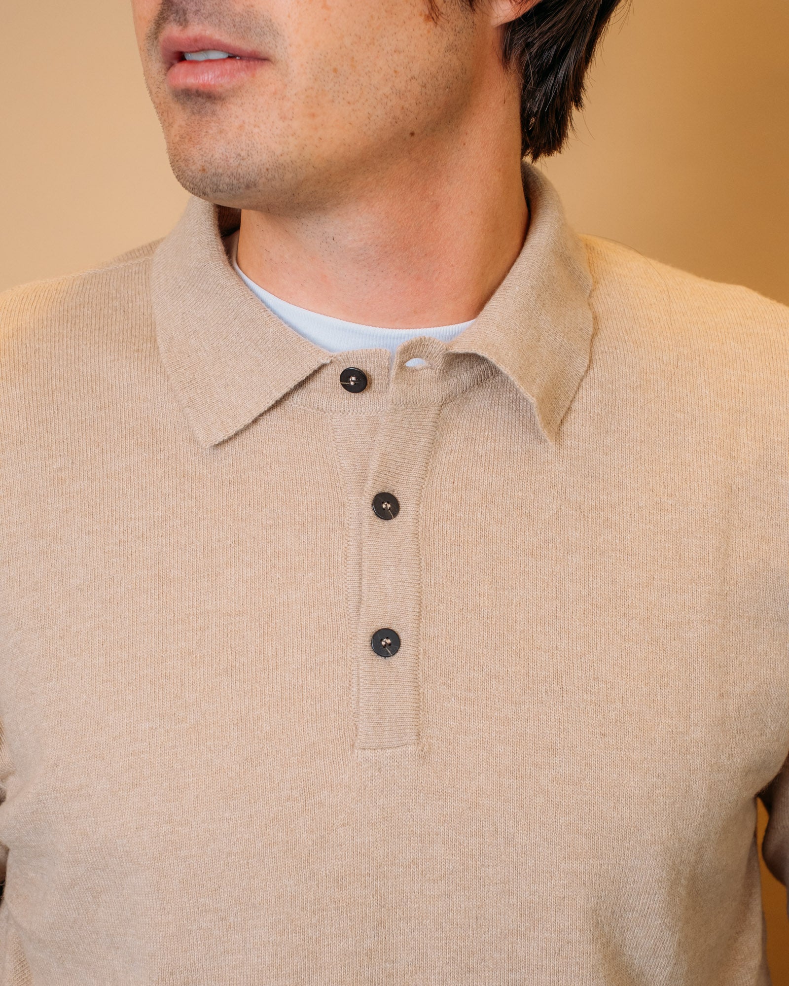 Polo in Lana e Cashmere MA7069BEIGE BEIGE Gaffi 