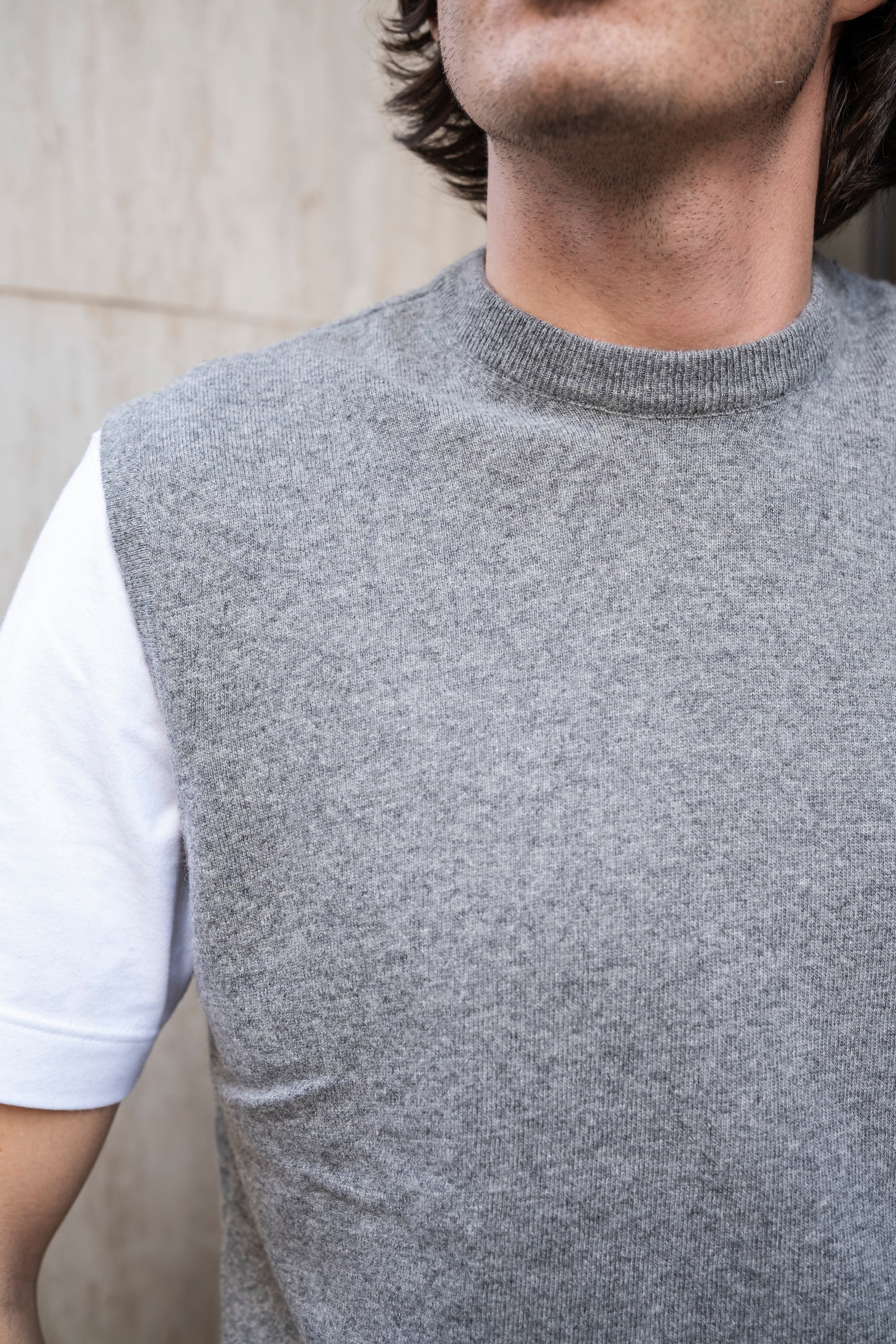 Gilet Misto Cashmere MA7274GRIGIO GRIGIO ANTRACITE Gaffi 
