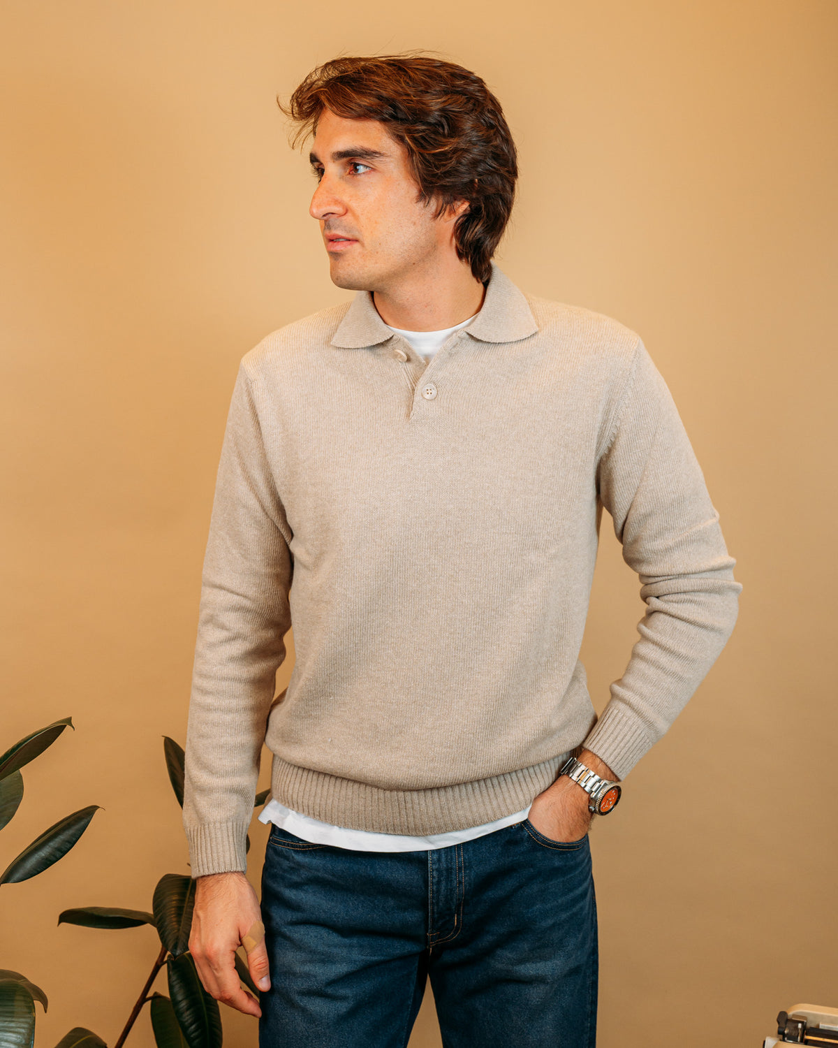 Polo Bottoni Beige Chiaro POLOBOTT 333 Gaffi 