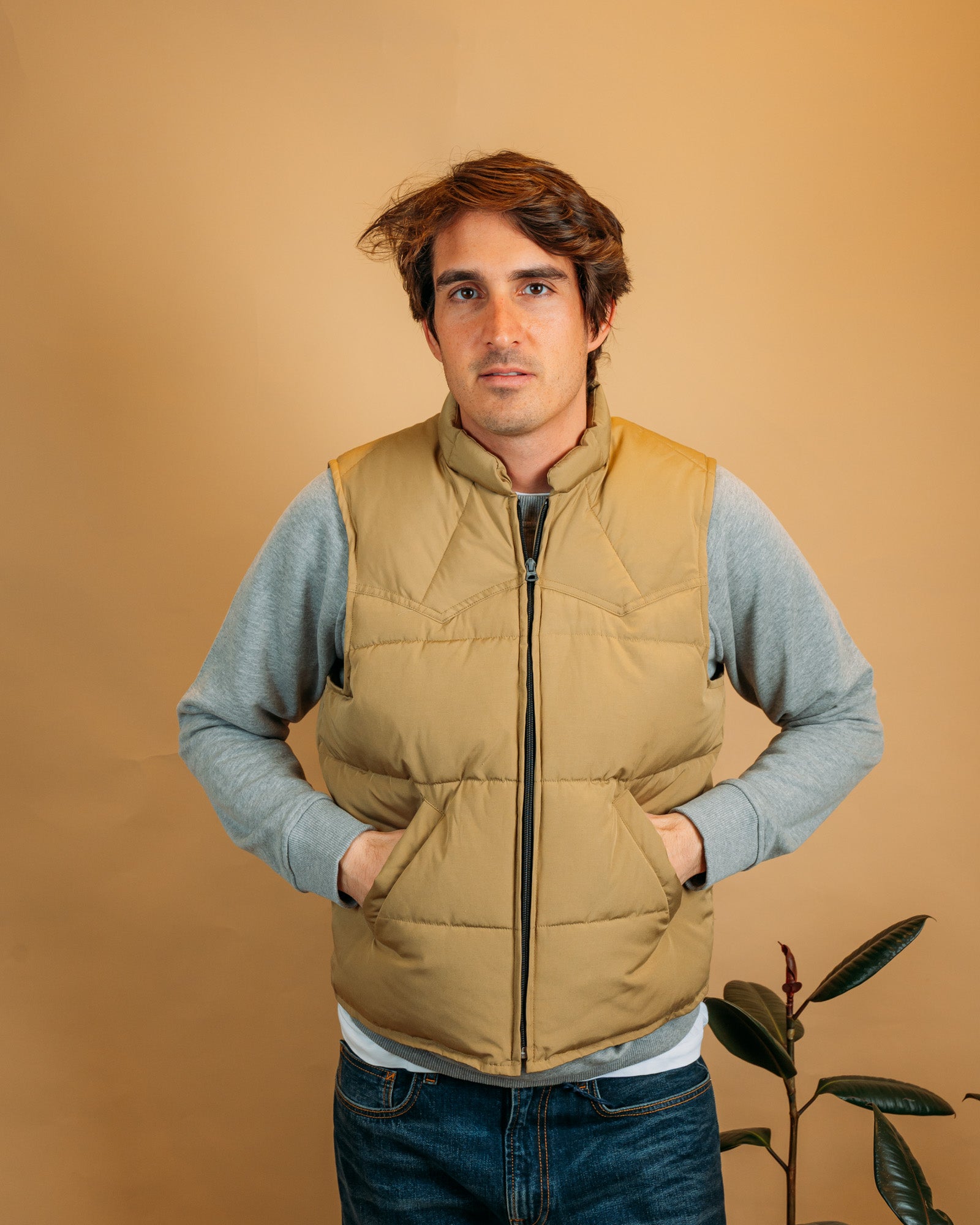 Gilet Quilted Padded Vest Khaki VQPV KH Gaffi 