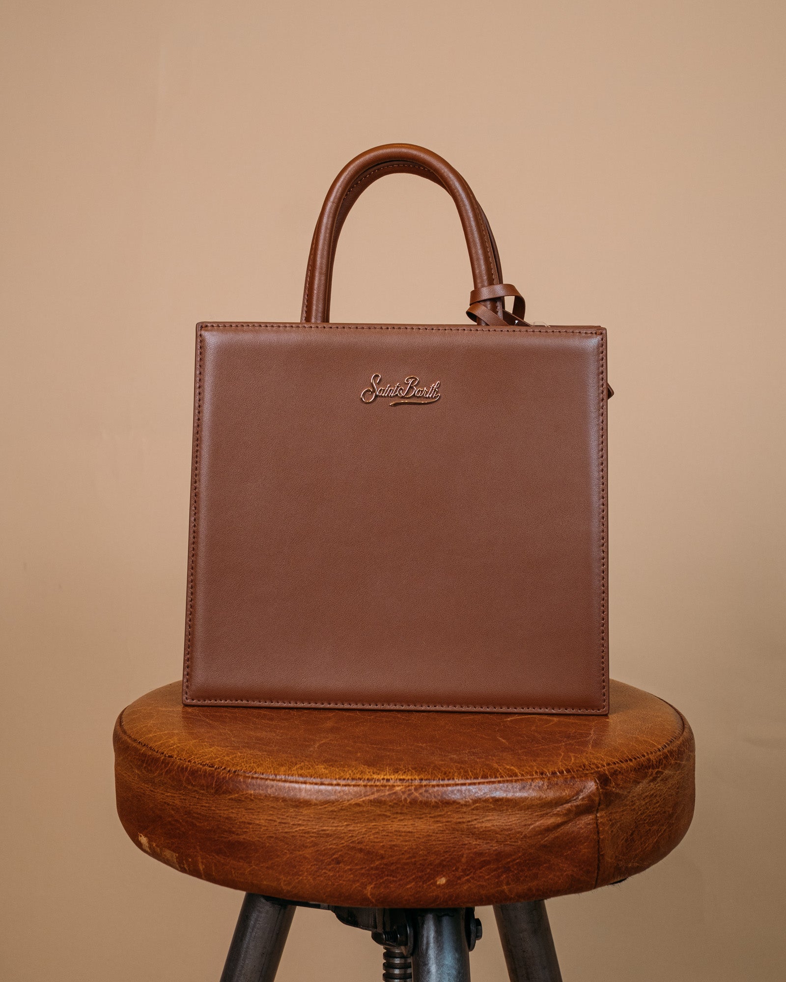 Hand Leather Bag SHOP BAG MIDI 00504I MC2 Saint Barth 