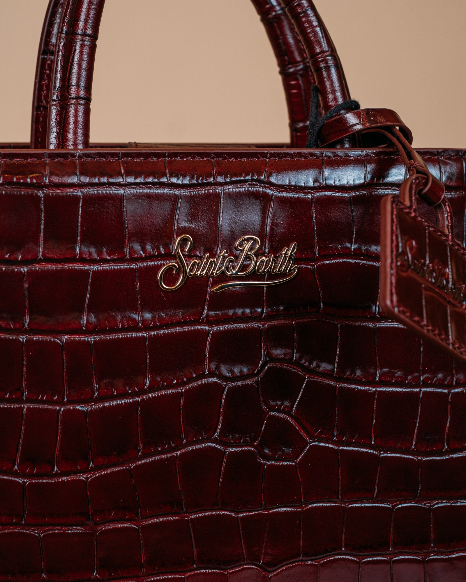Hand Leather Bag SHOP BAG MIDI 00510I MC2 Saint Barth 