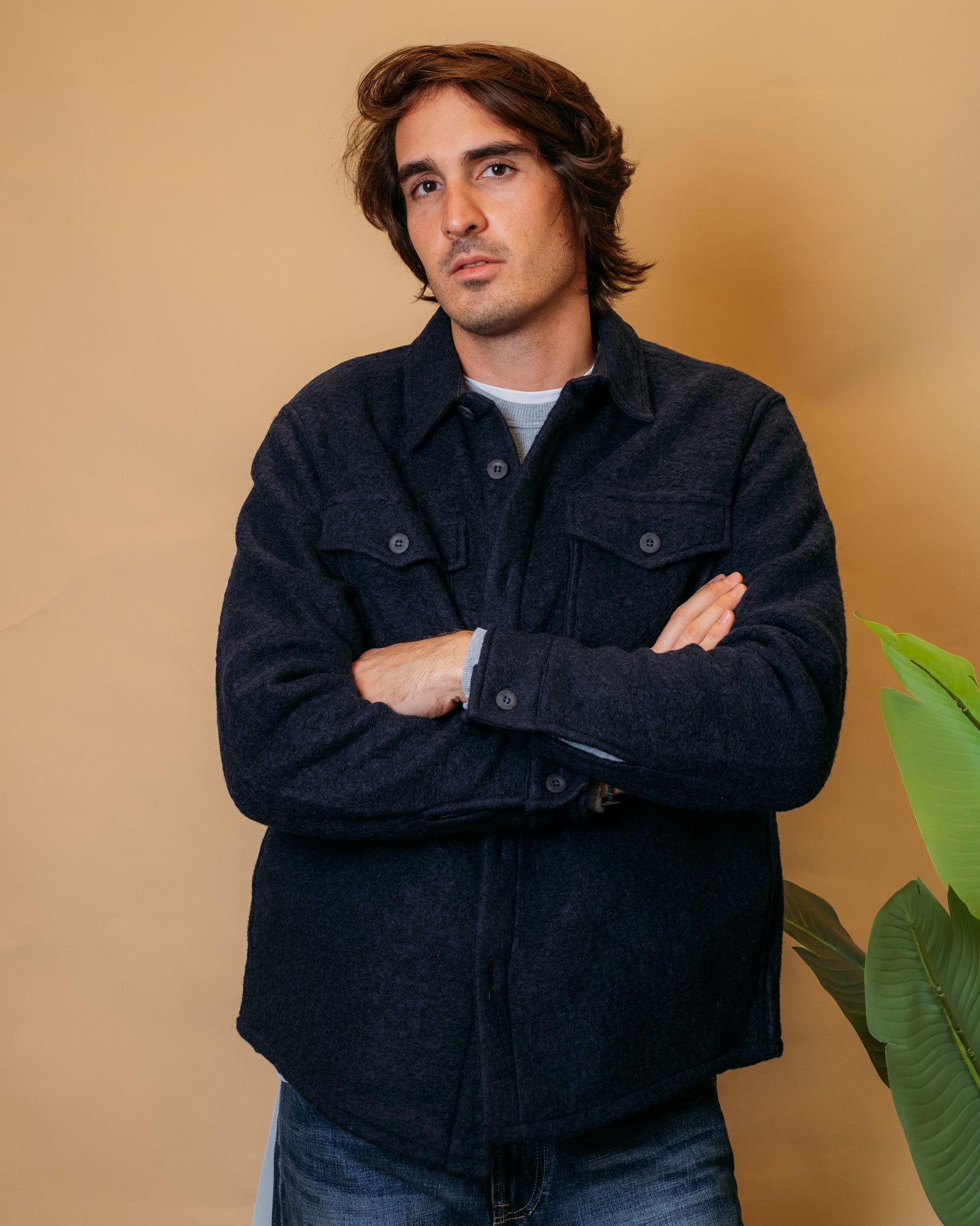 Overshirt in Lana Cotta OC215BLU BLU Seadog 