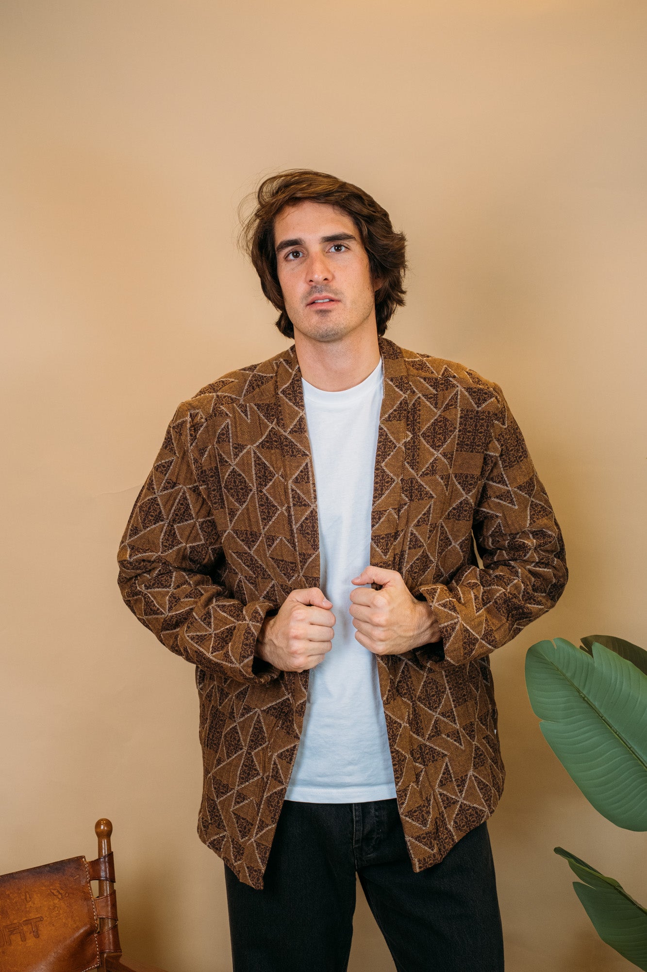 Kimono Bilbao BILBAO JACQUARD TERRA Wooden 