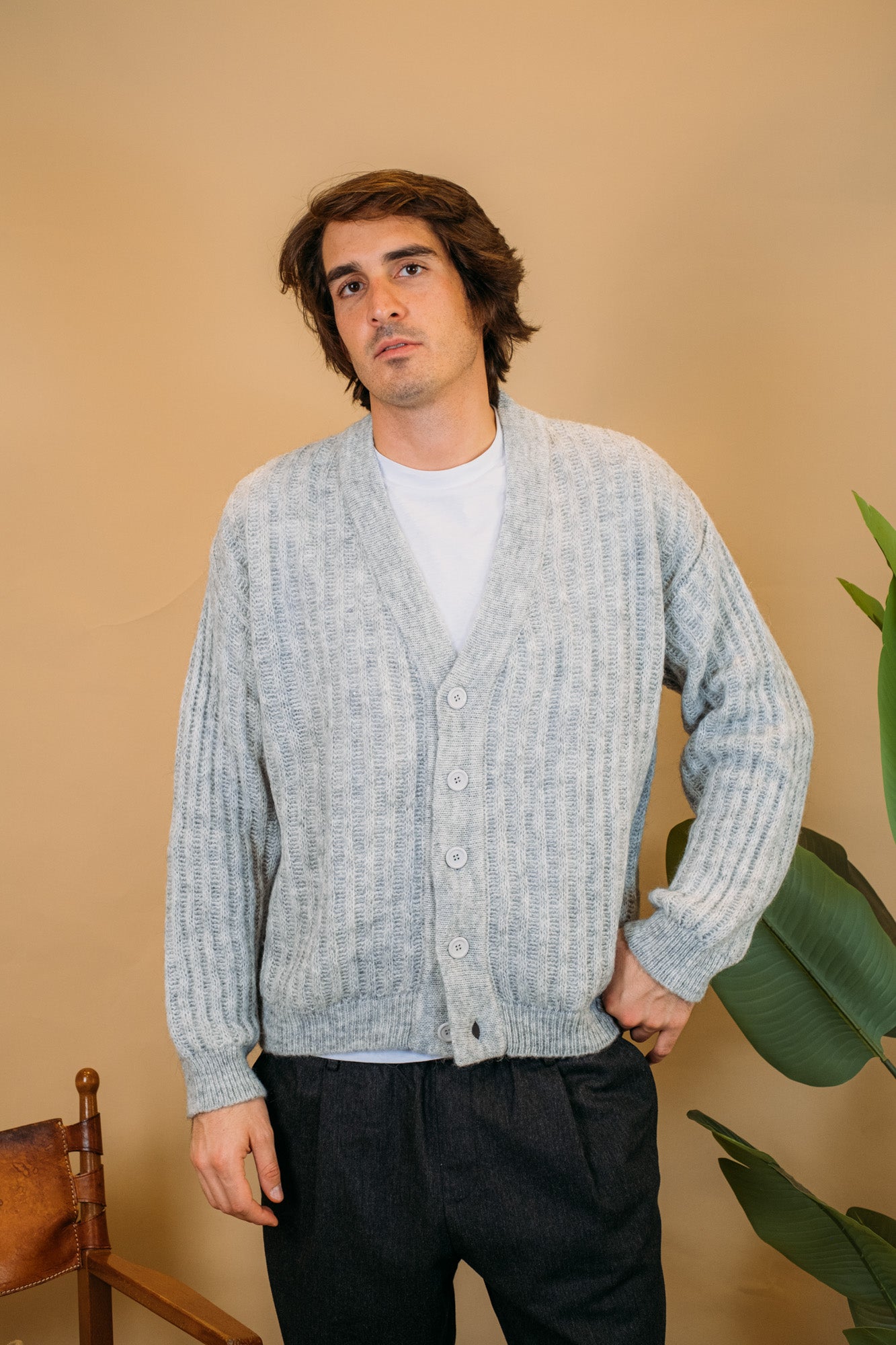 Cardigan Brunico BRUNICO GRIGIO CHIARO Wooden 