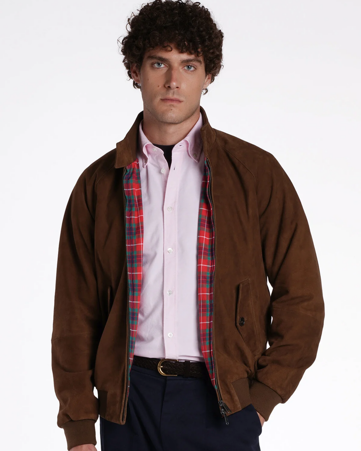 Giacca G9 Suede Dark Olive BRCPS0939 699 Baracuta 
