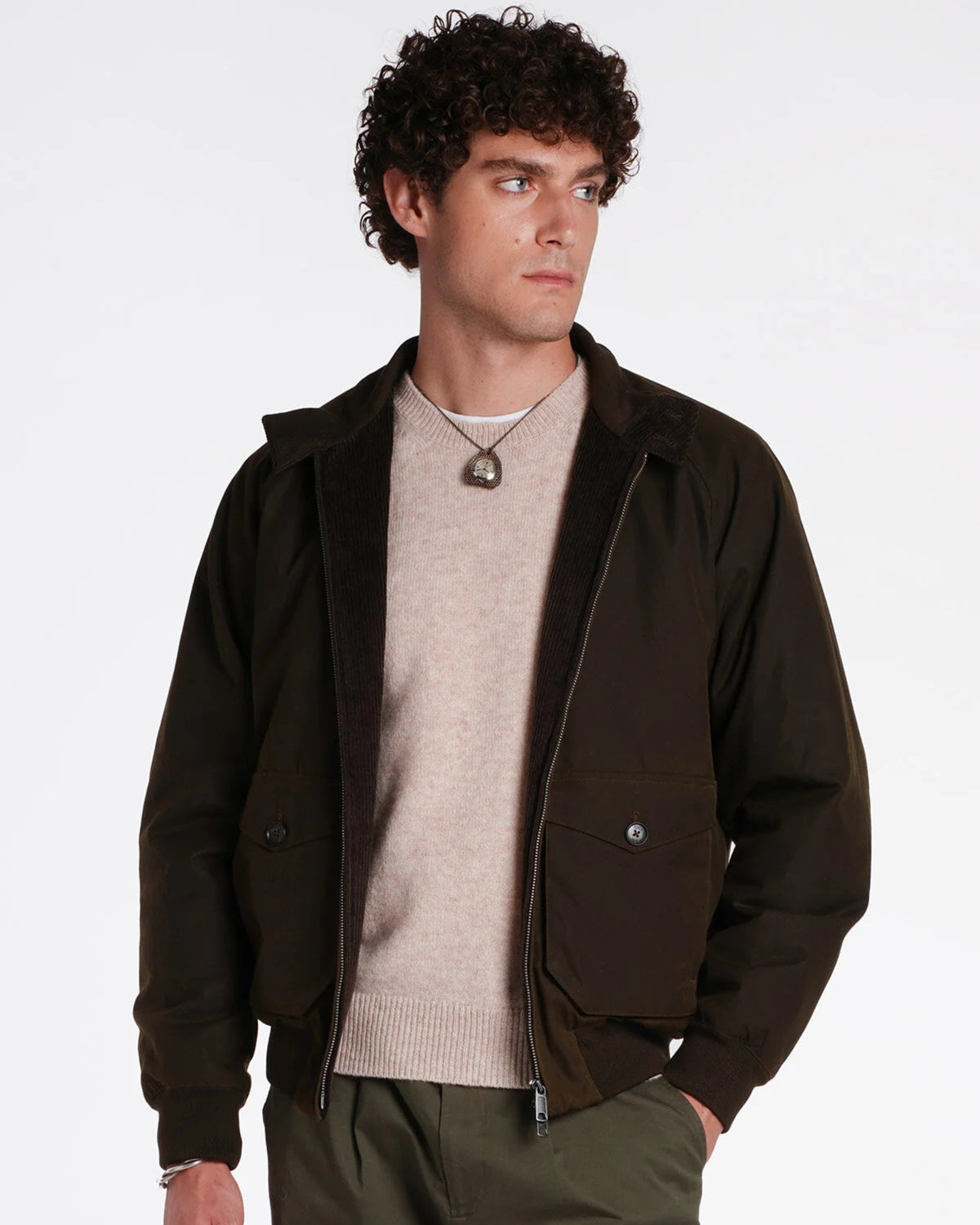 Giacca Waxed G9 Pocket Deep Moss BRCPS0992 6054 Baracuta 
