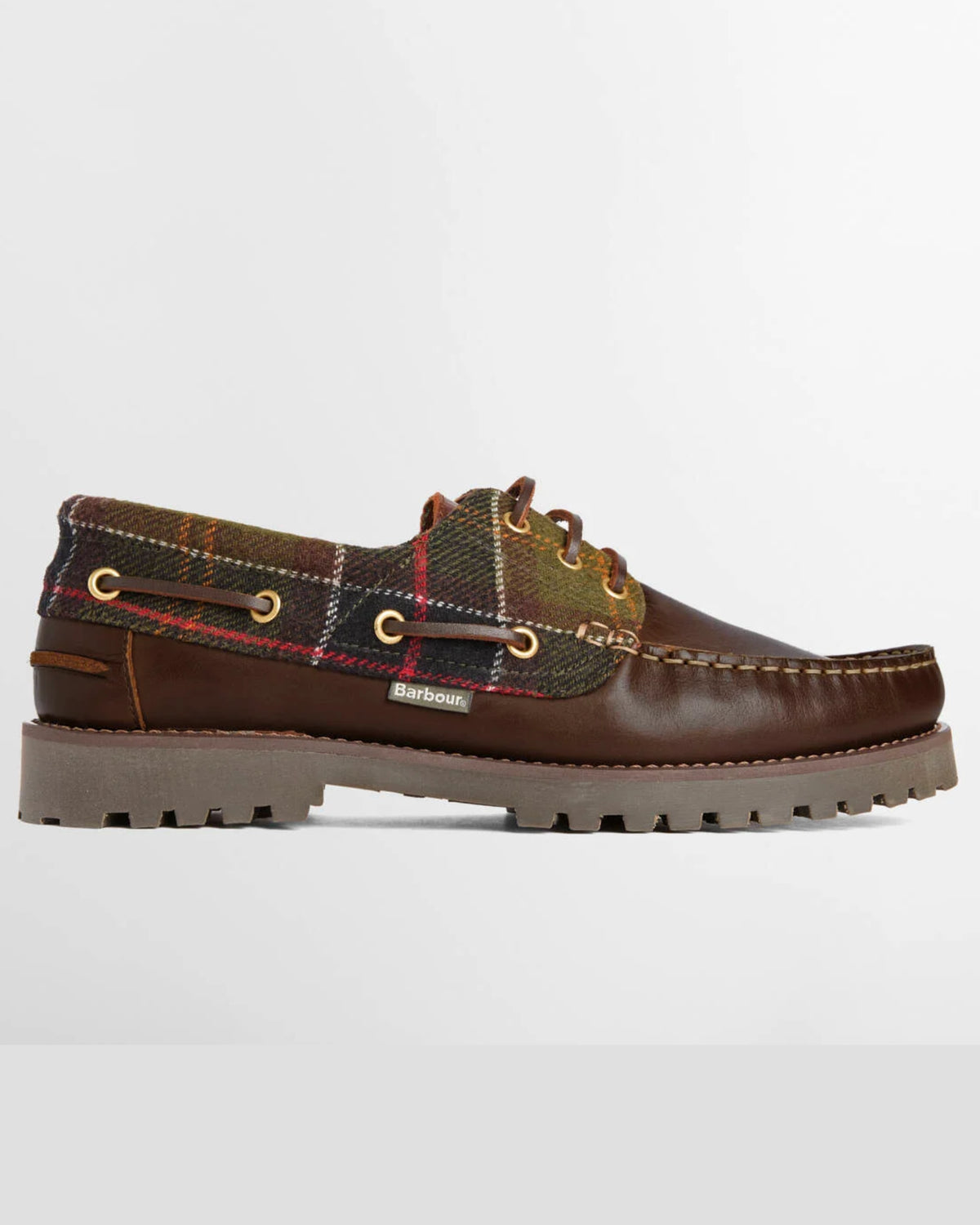 Scarpe Da Barca Re-Engineered Deck Brown-Classic Tartan MFO0795 MFO BR74 Barbour 