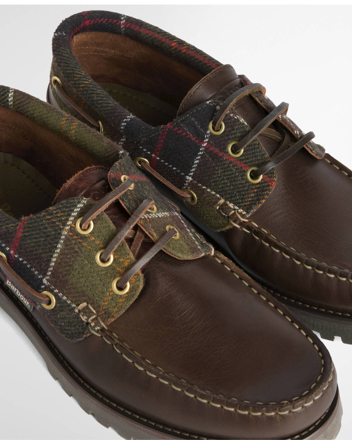 Scarpe Da Barca Re-Engineered Deck Brown-Classic Tartan MFO0795 MFO BR74 Barbour 