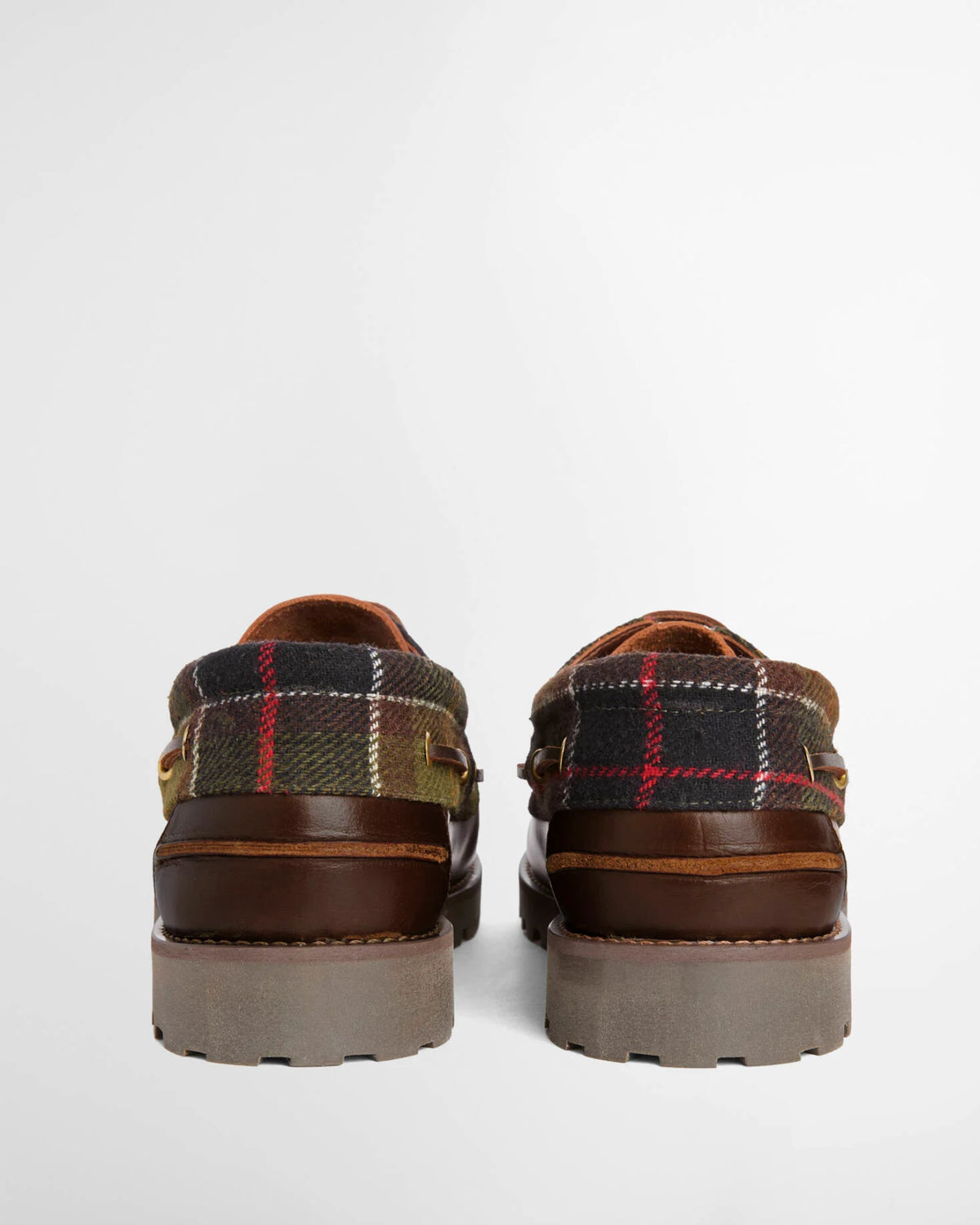 Scarpe Da Barca Re-Engineered Deck Brown-Classic Tartan MFO0795 MFO BR74 Barbour 