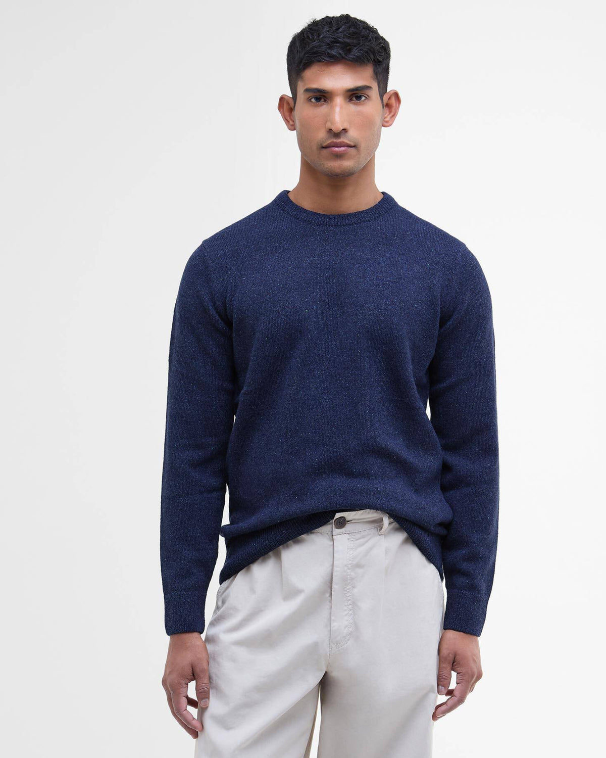 Maglia Essential Tisbury Crew Deep Blue MKN0844 BL91 Barbour 