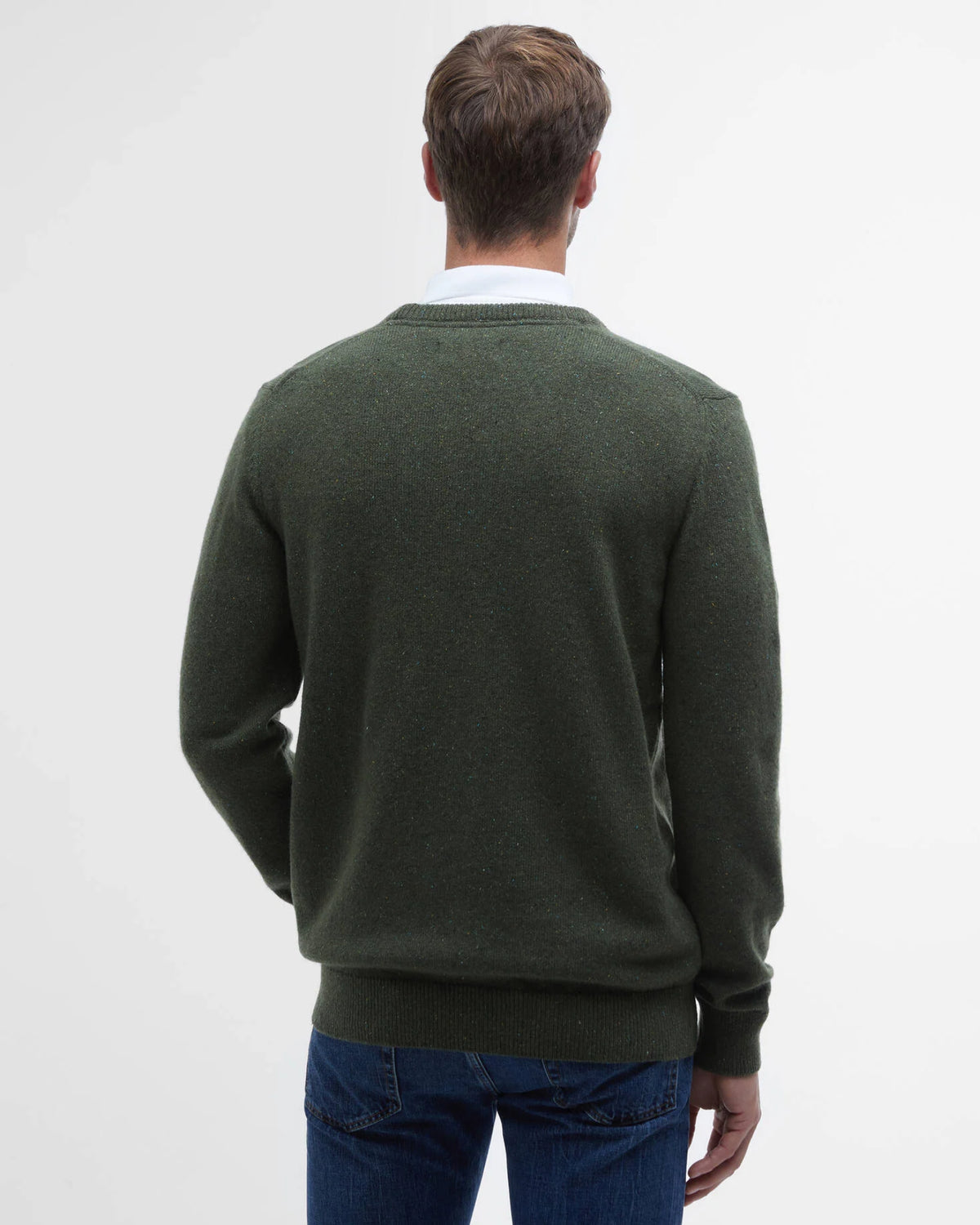 Maglia Essential Tisbury Crew Forest MKN0844 GN91 Barbour 