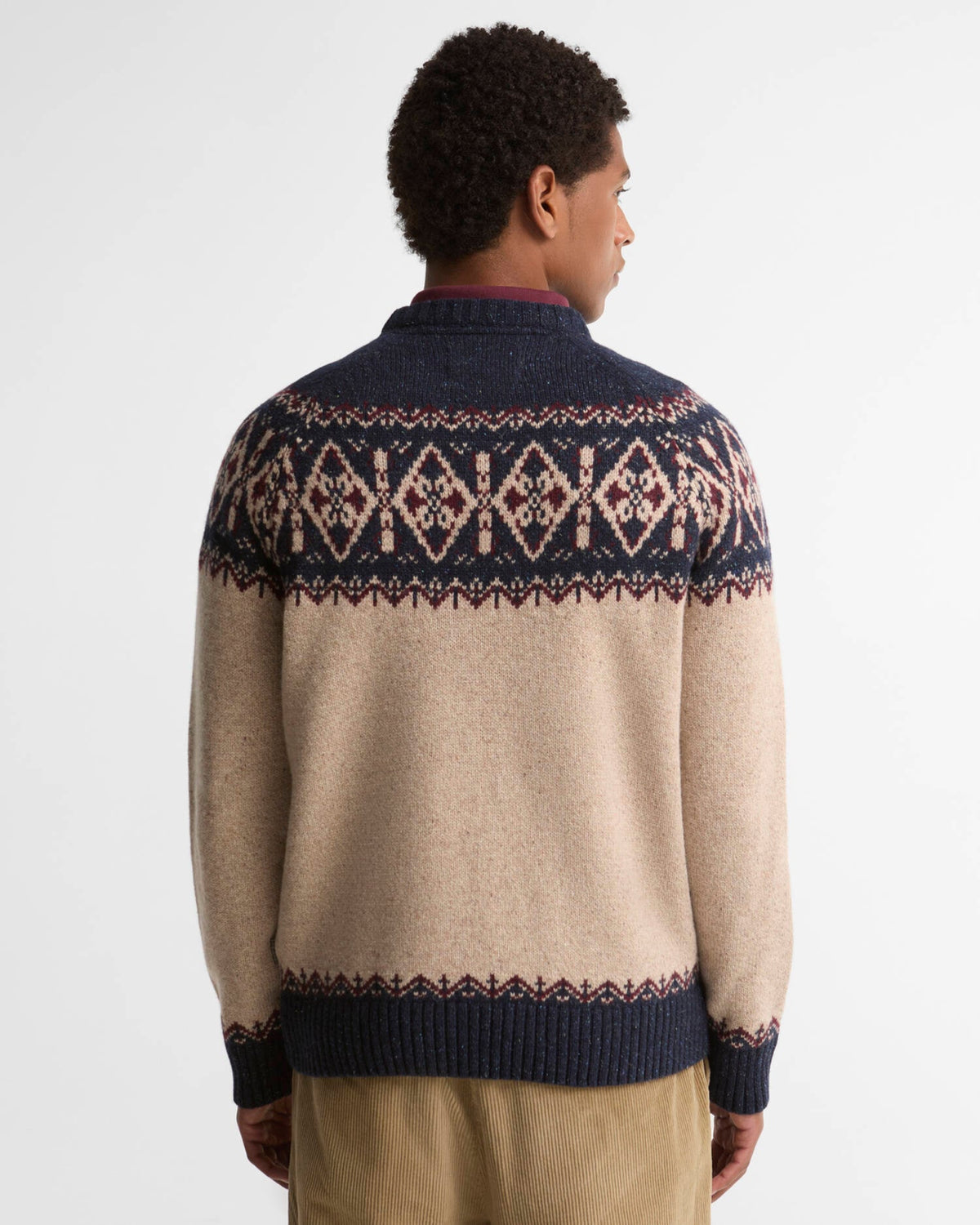 Maglia Tisbury Fair Isle Navy MKN1750 NY91 Barbour 