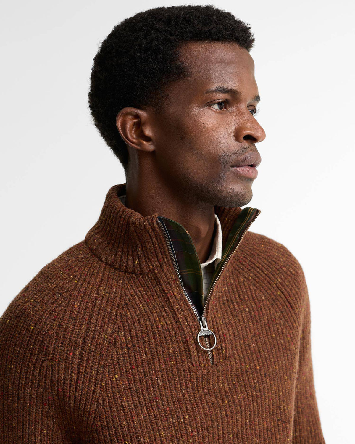 Maglia Essential Fleck Bracken MKN1757 OR51 Barbour 