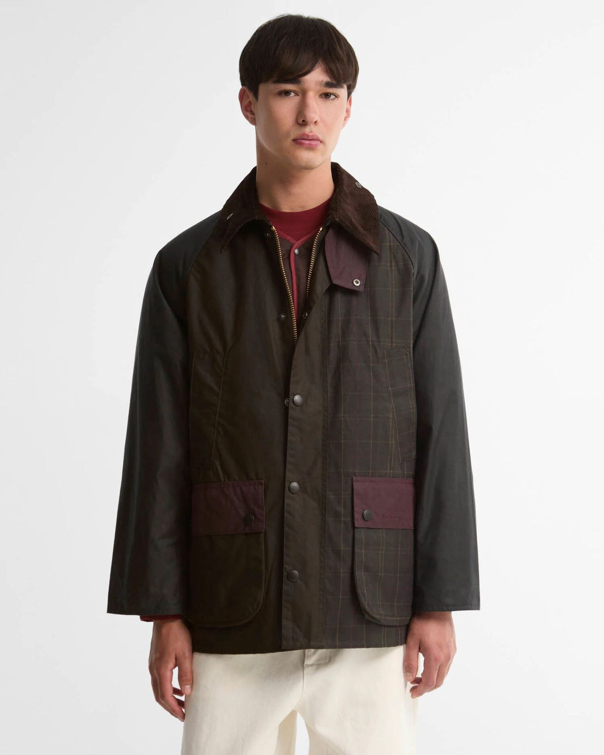 Giacca PatchworkBedale Wax Tartan Multi MWX2500 OL71 Barbour 