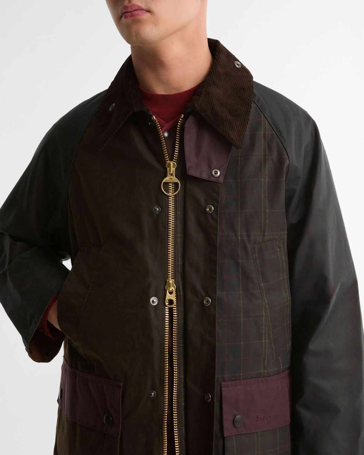 Giacca PatchworkBedale Wax Tartan Multi MWX2500 OL71 Barbour 