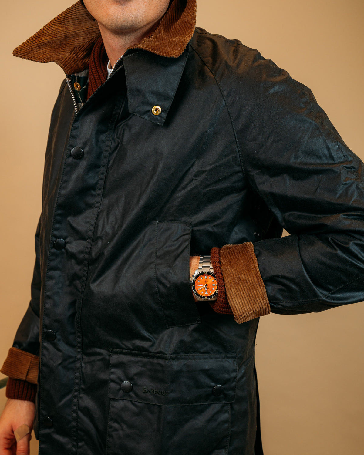 Giacca Festive Ashby Wax Sage Evergreen MWX2535 SG91 Barbour 