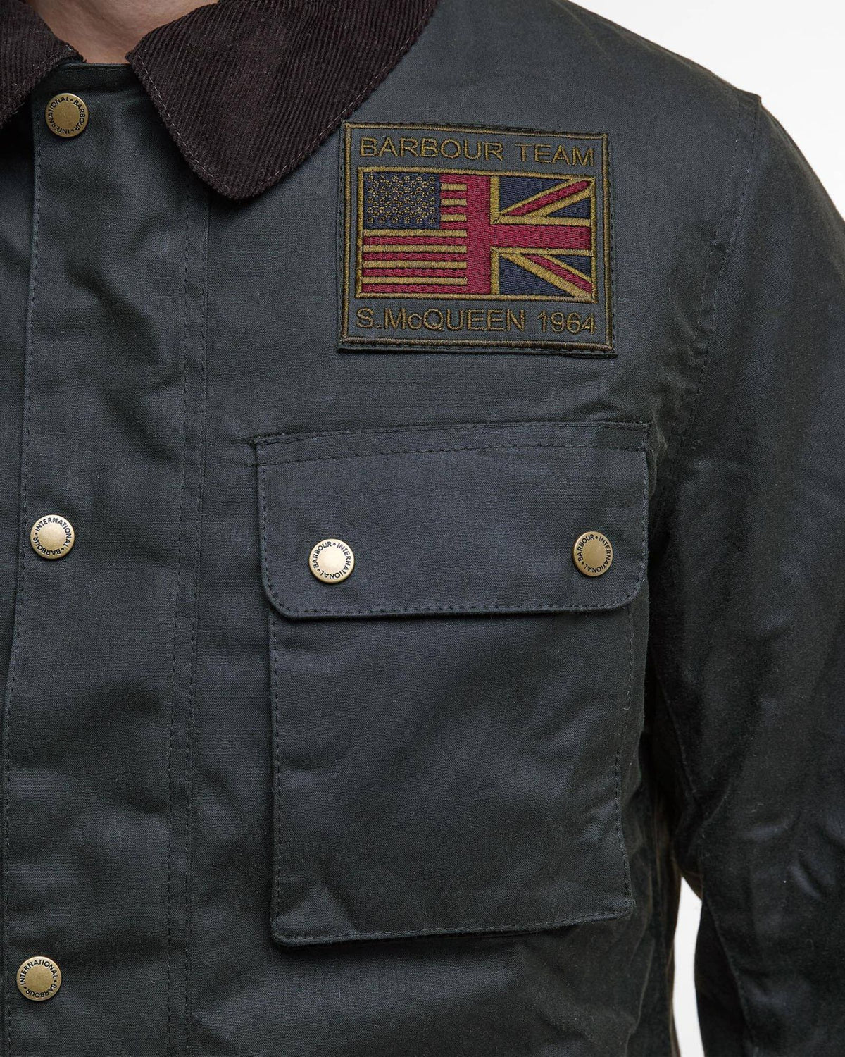 Giacca Workers Wax Steve McQueen Sage MWX1853 SG91 Barbour International 