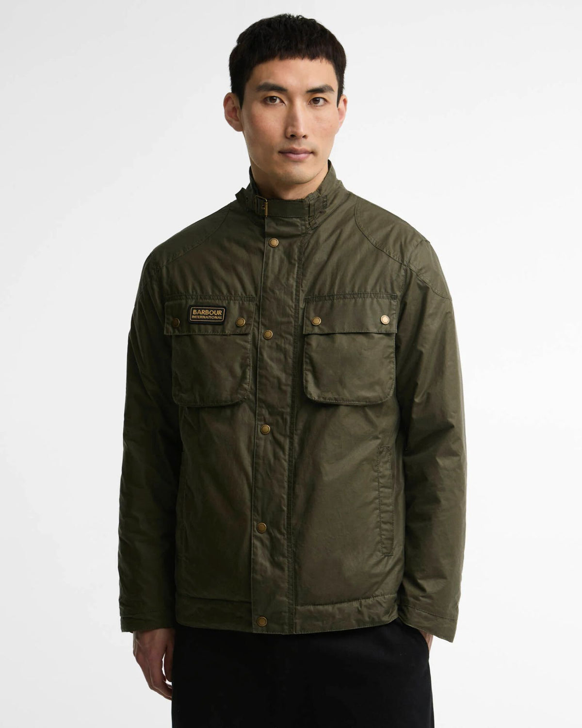 Giacca Merton Wax Olive Night MWX2601 OL54 Barbour International 