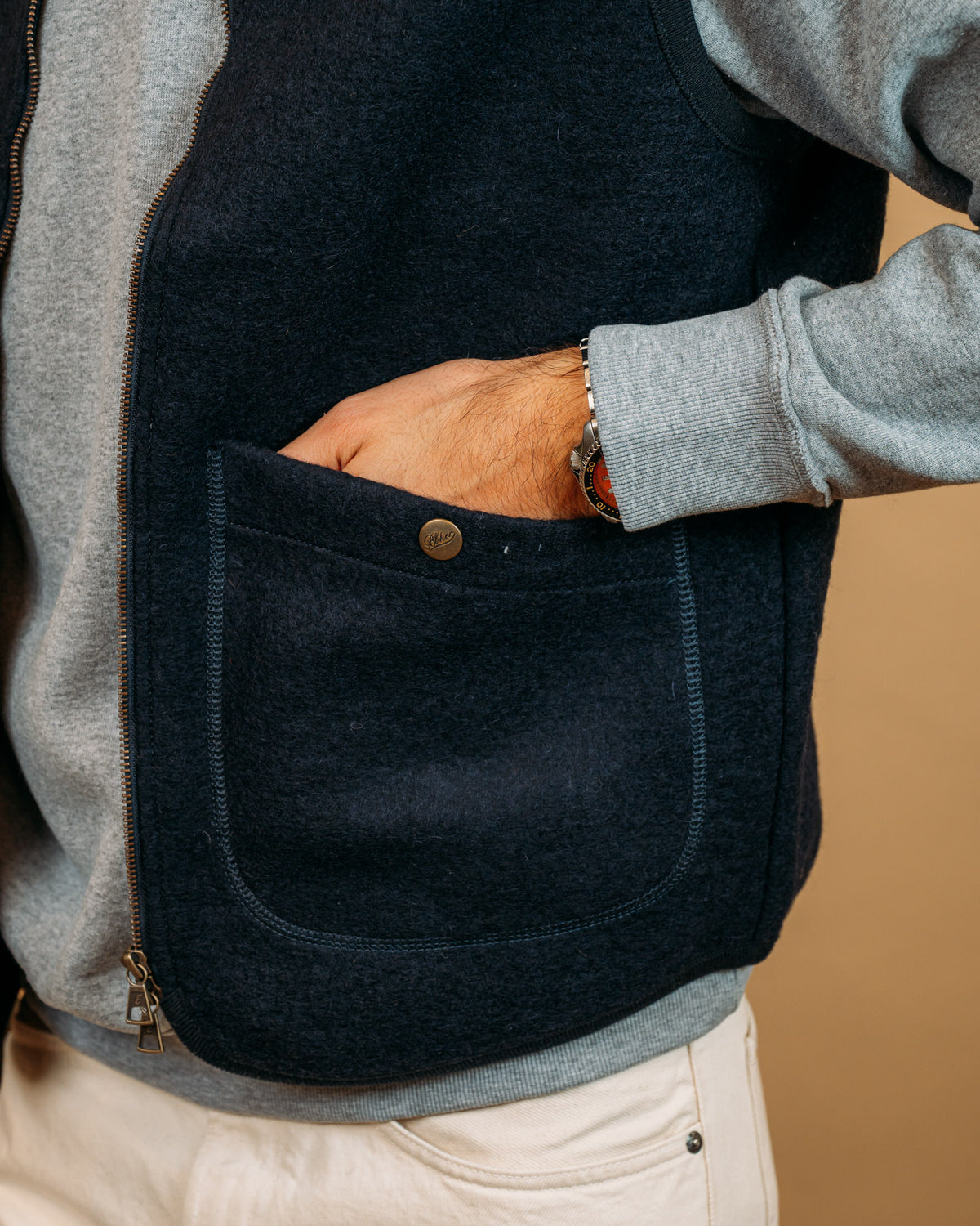 Gilet Wolf Navy BLKM5015 NA Bl'ker 