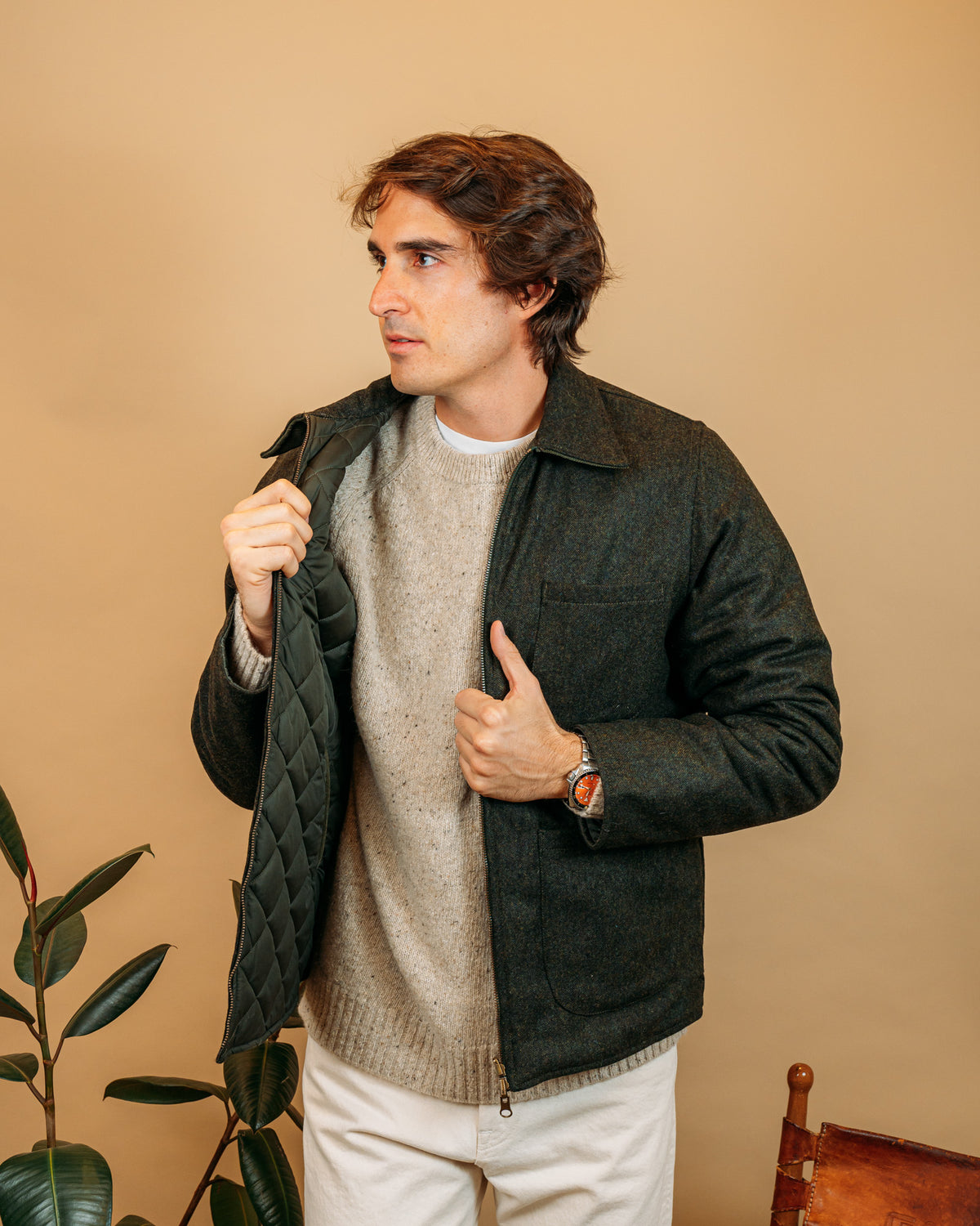 Giacca Overshirt Elk Reversibile Donegal Green BLKM5048 DO Bl'ker 
