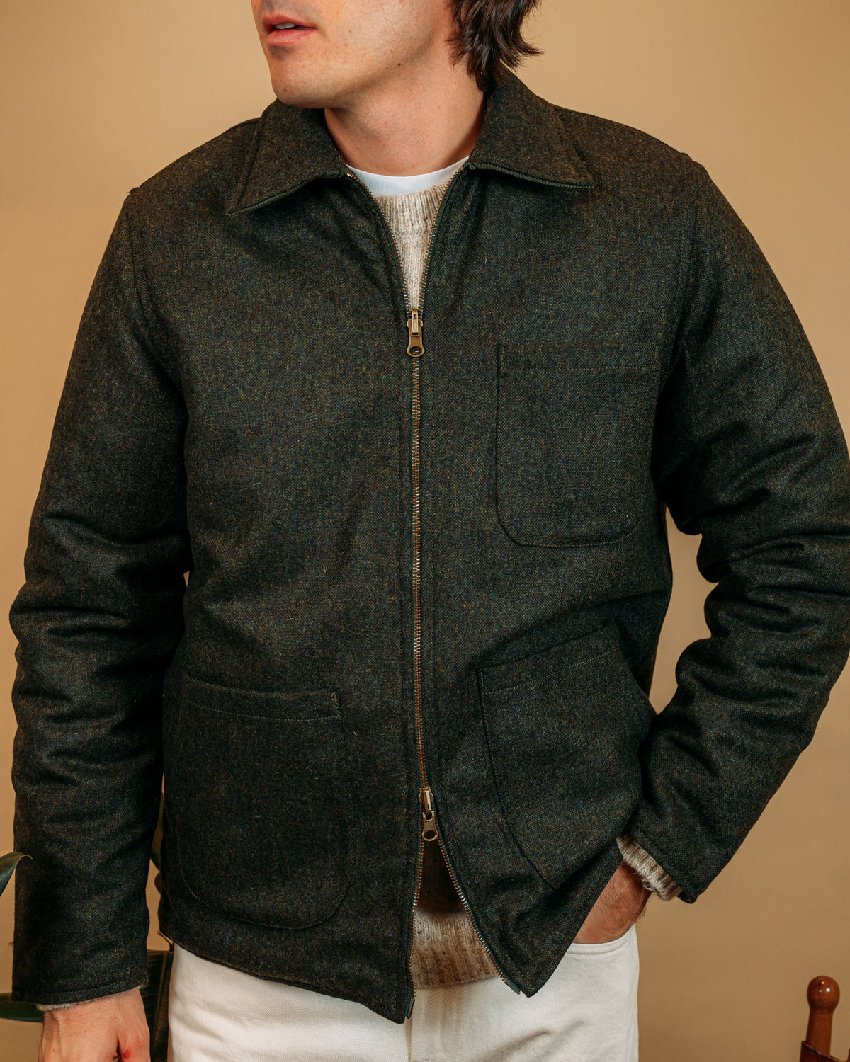 Giacca Overshirt Elk Reversibile Donegal Green BLKM5048 DO Bl'ker 