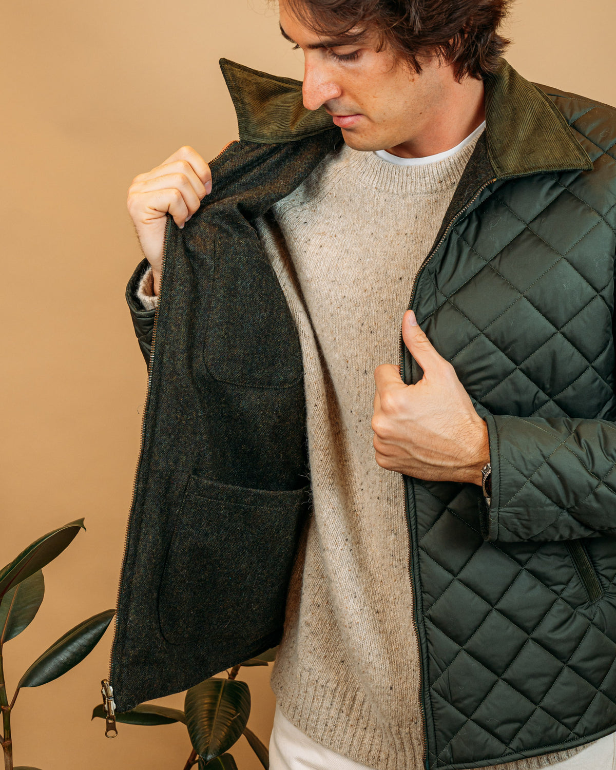 Giacca Overshirt Elk Reversibile Donegal Green BLKM5048 DO Bl'ker 