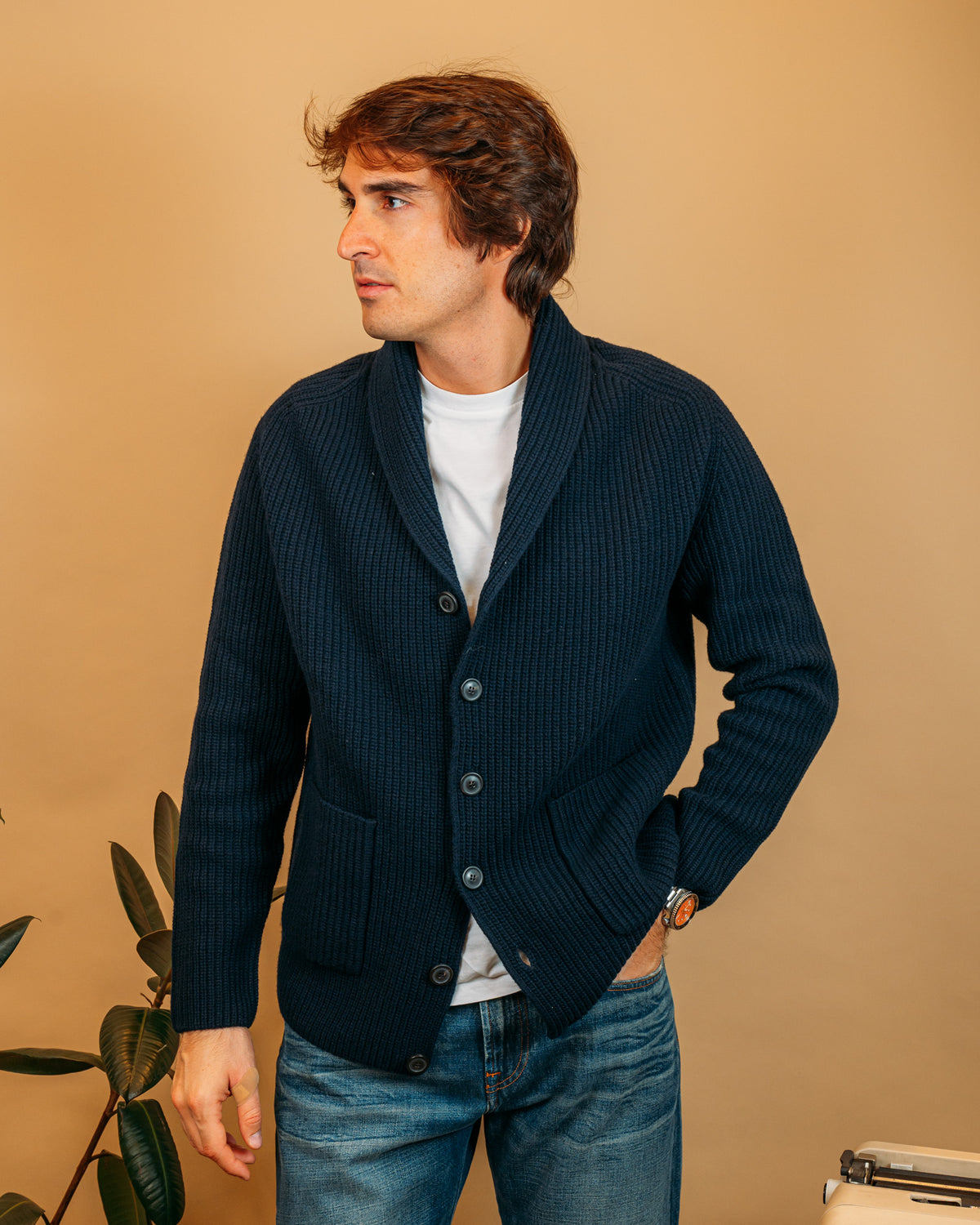 Giacca Sciallata Blu Navy 1860185 442 Gaffi 