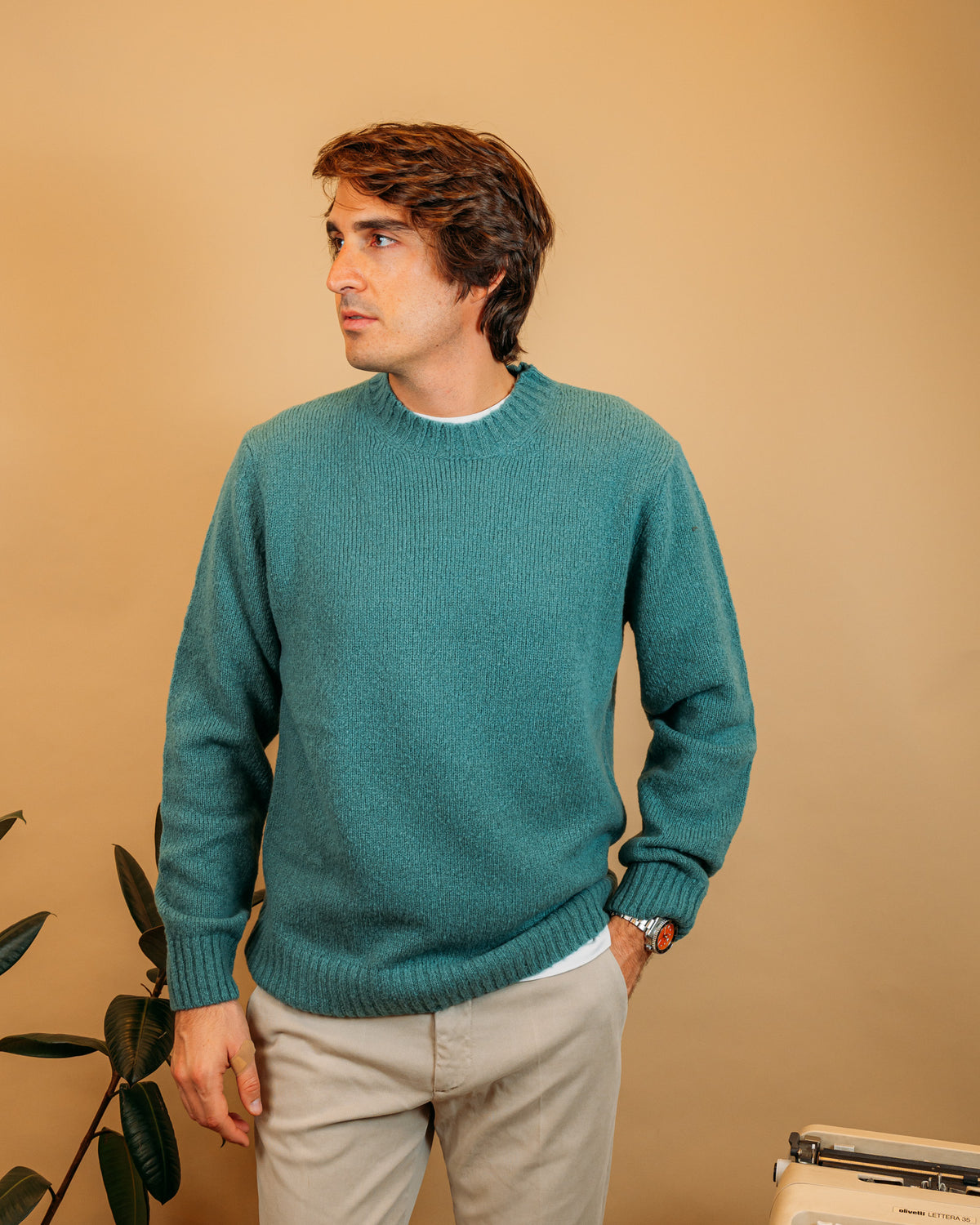Maglia Girocollo Bouclè Smeraldo 1860380 708 Gaffi 