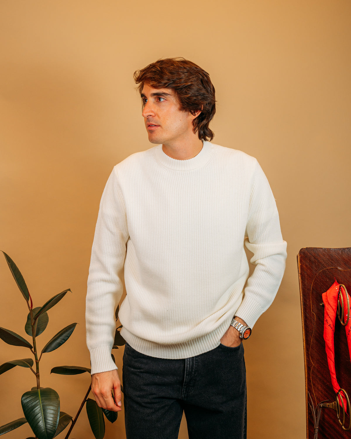 Maglia Girocollo Bianco 1860770 004 Gaffi 