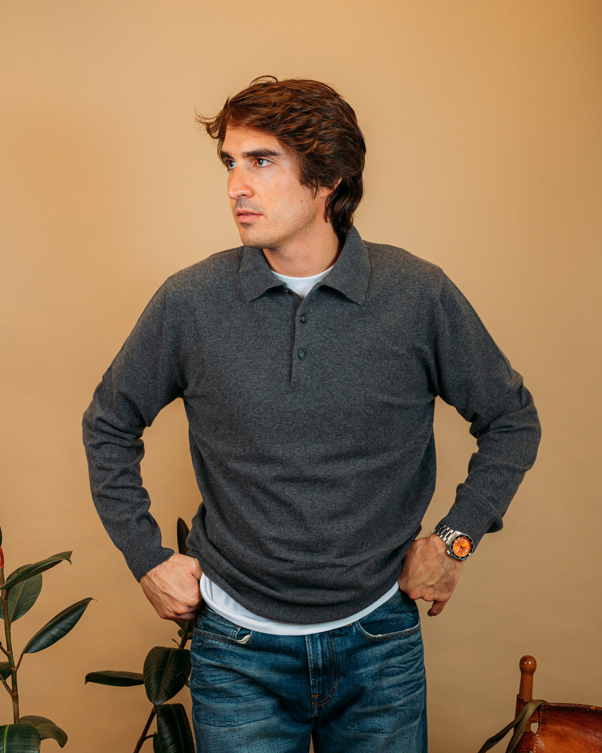 Polo Bottoni Grigio Scuro 1869102 720 Gaffi 