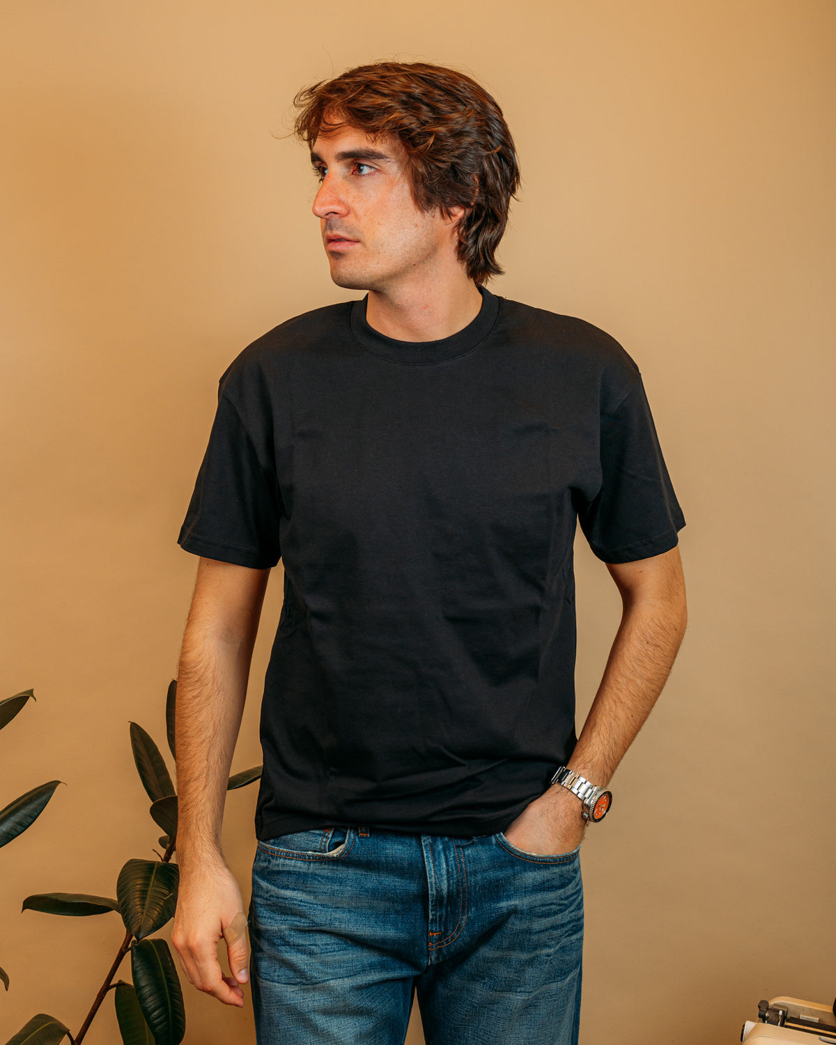 T-shirt Manica Corta Nero TF001M/C NE Gaffi 