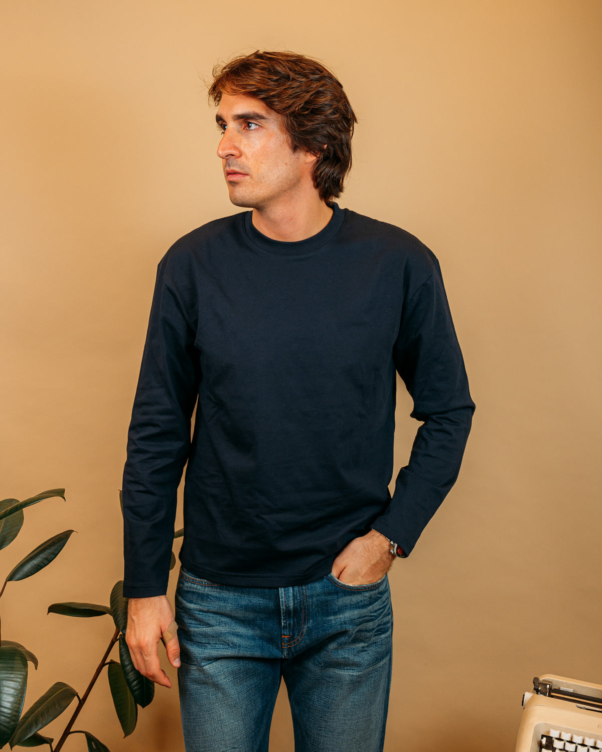 T-shirt Manica Lunga Blu TF004M/L BL Gaffi 