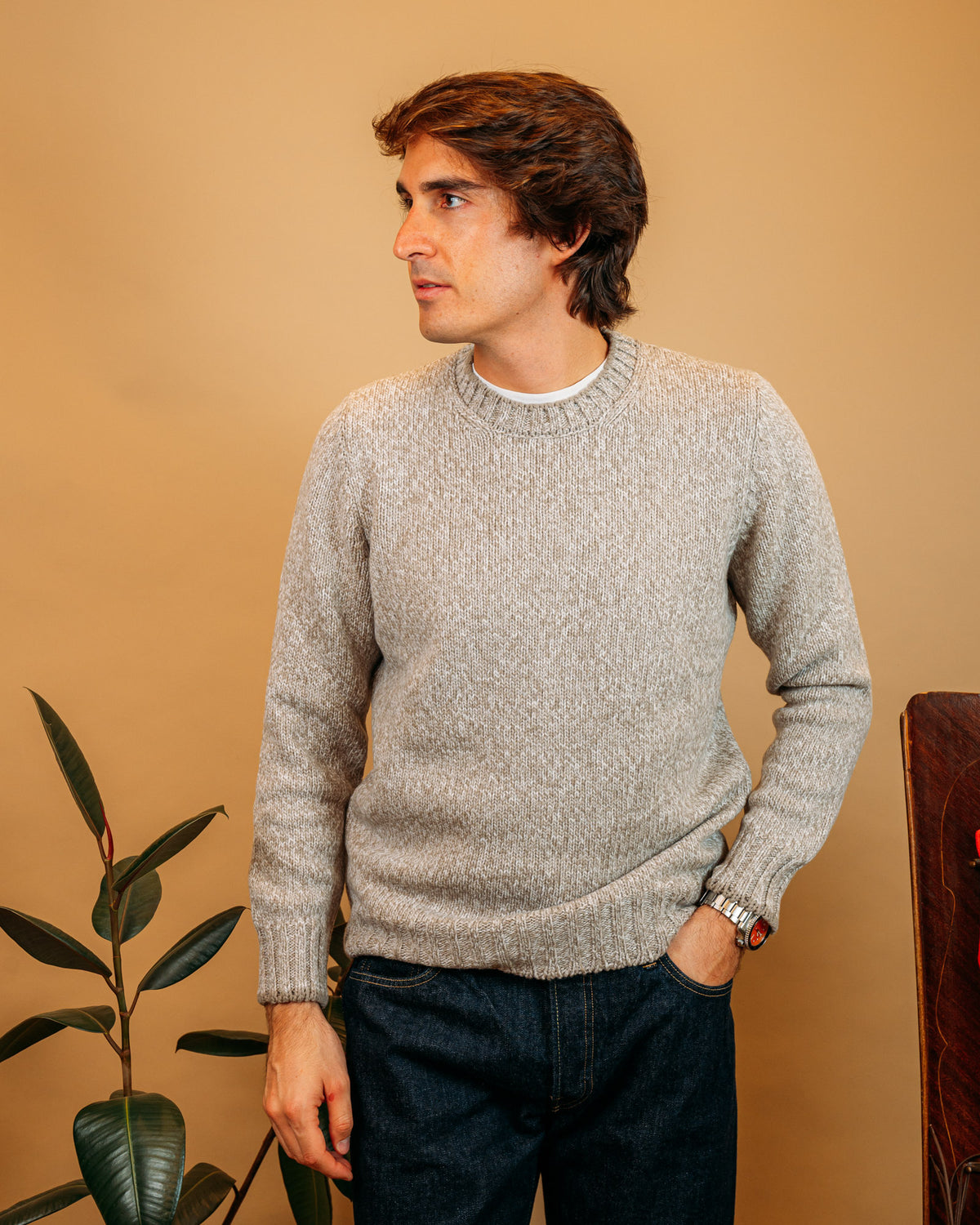 Maglia Moulinè Beige 10158 970 Gran Sasso 