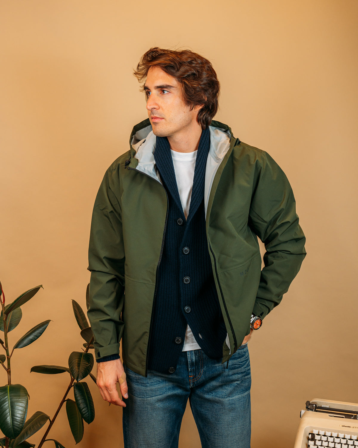 Giacca Bornholm Rain Army 101036 AR H20 