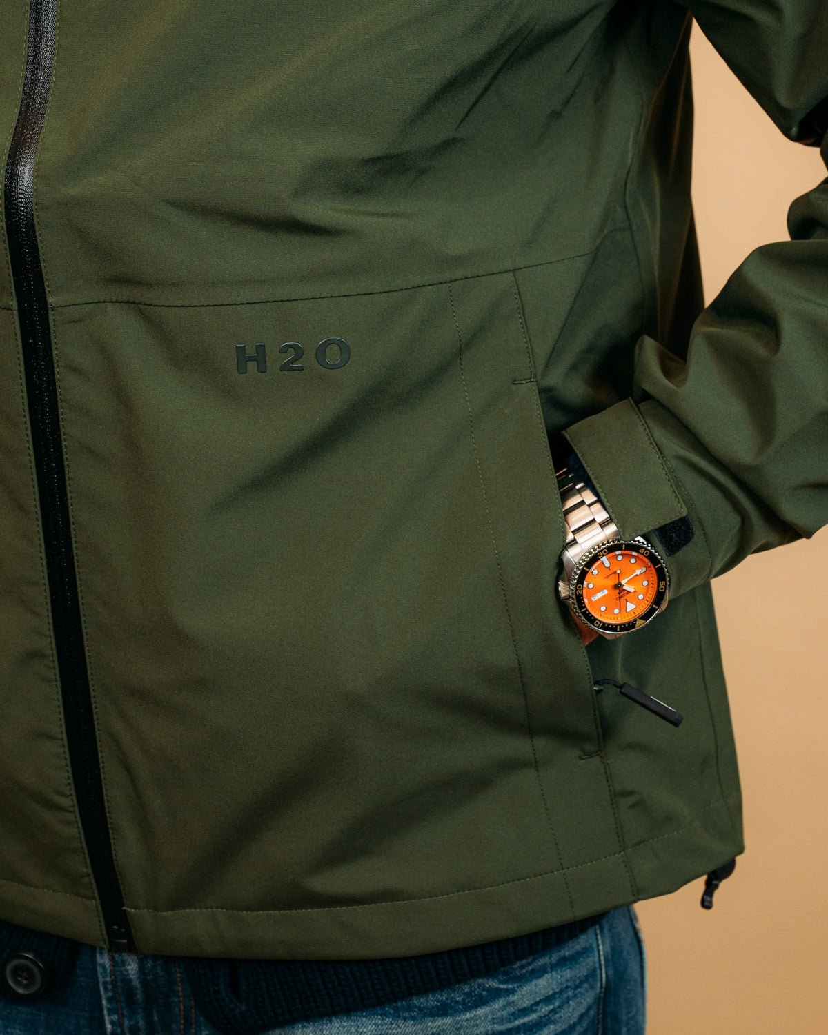 Giacca Bornholm Rain Army 101036 AR H20 