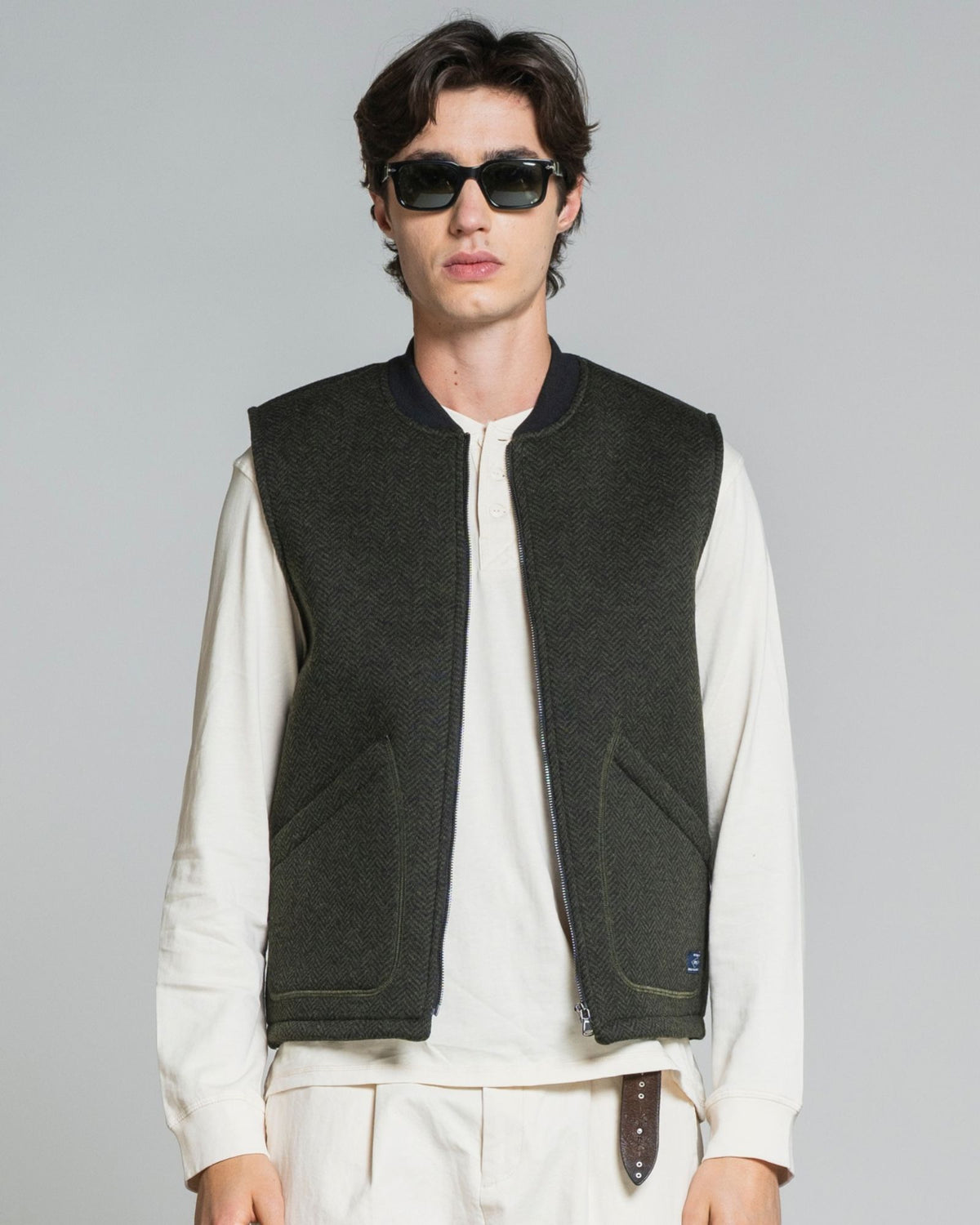 Gilet Terry Herringbone Militare Green TERRY104 MWBC03 Impure 