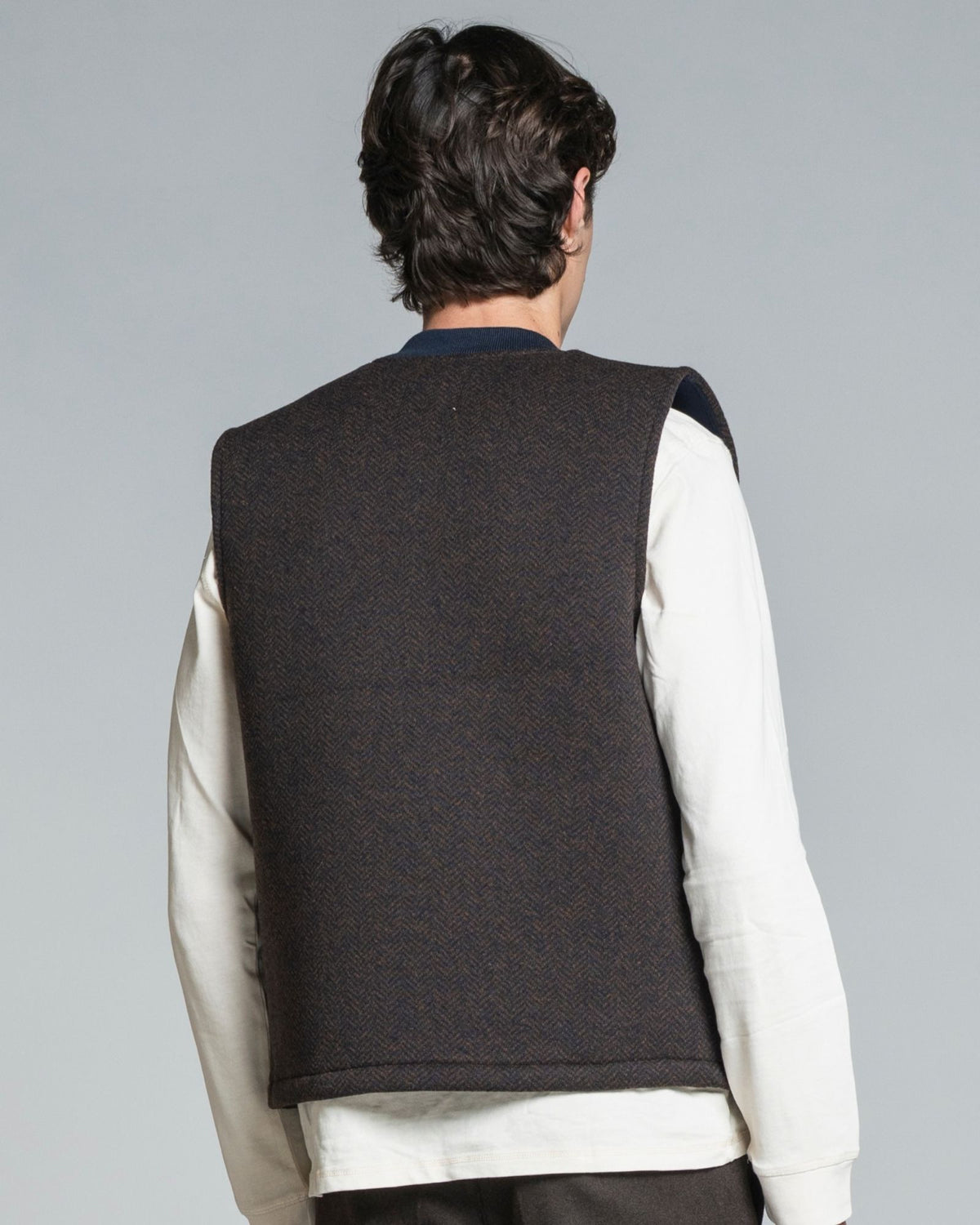 Gilet Terry Herringbone Brown TERRY104 MWBC29 Impure 