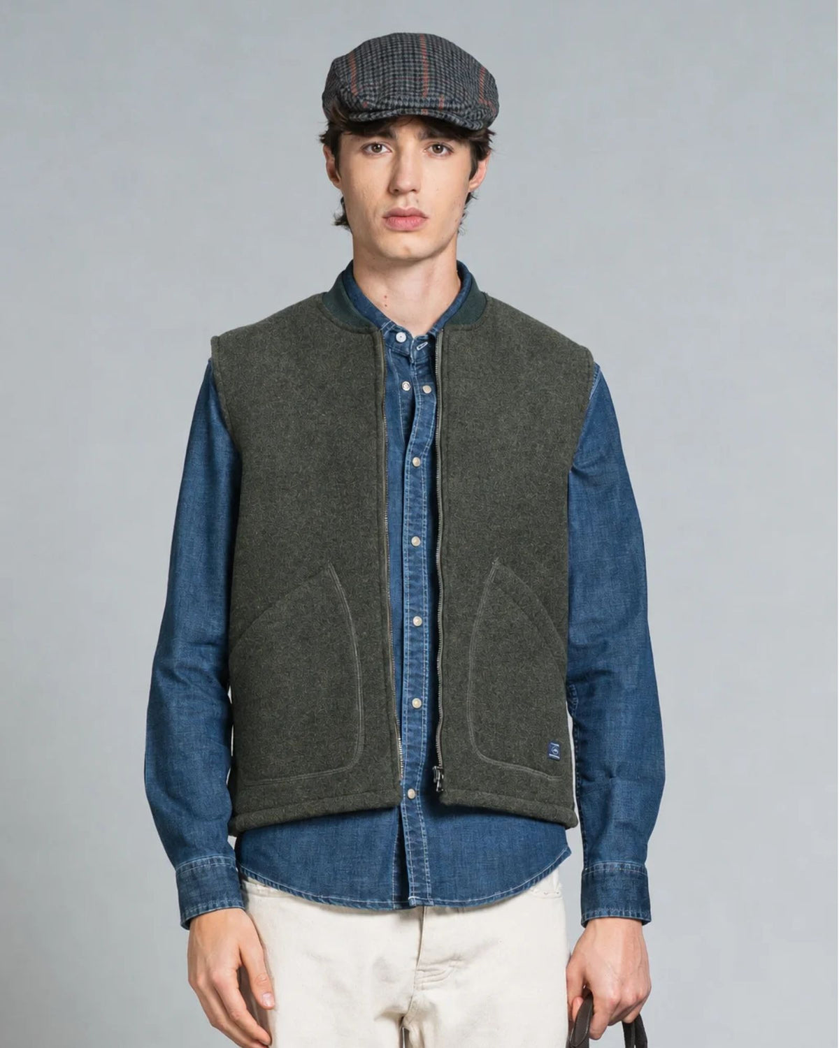 Gilet Terry Militare Green TERRY MWBC03 Impure 