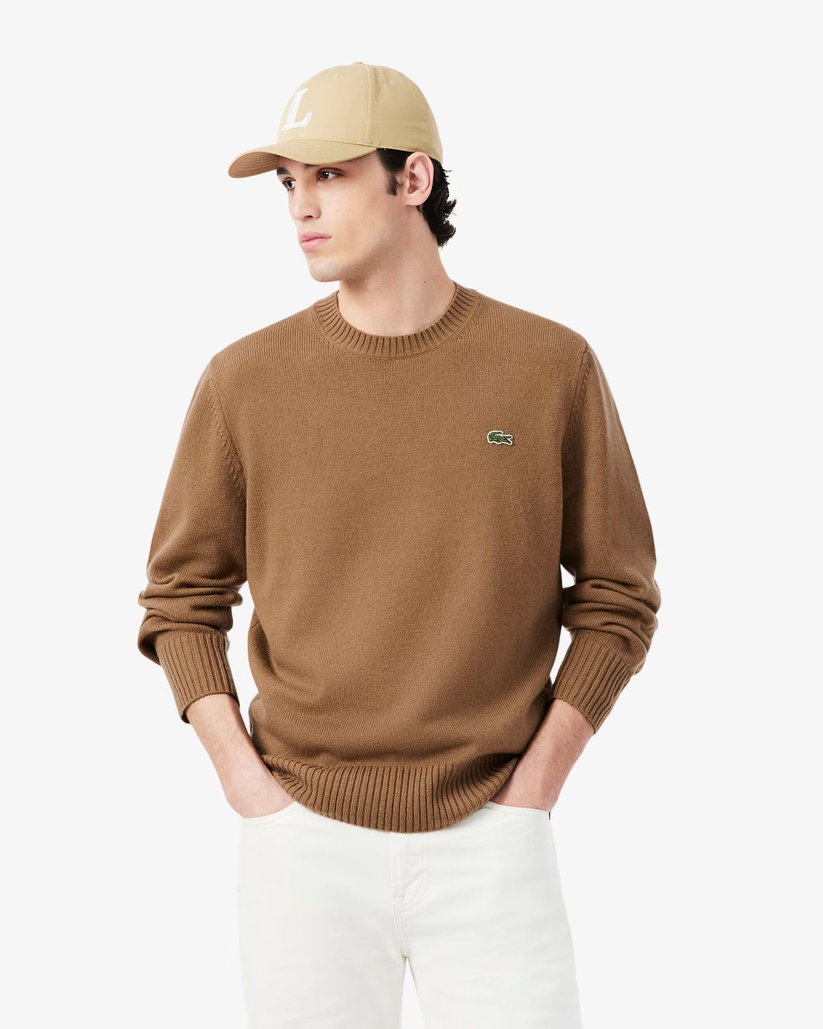 Maglione Lana Marrone Chiaro AH2916 SIX Lacoste 